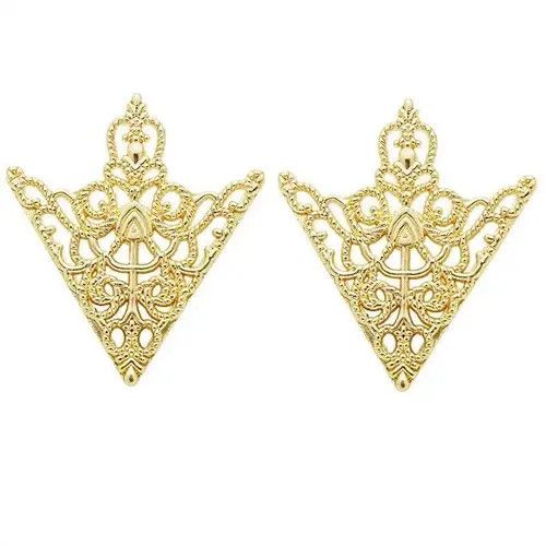 KEAGAN HOFFMAN Vintage Silver Triangle Collar Pin Brooch Size ONE SIZE - 2 Thumbnail