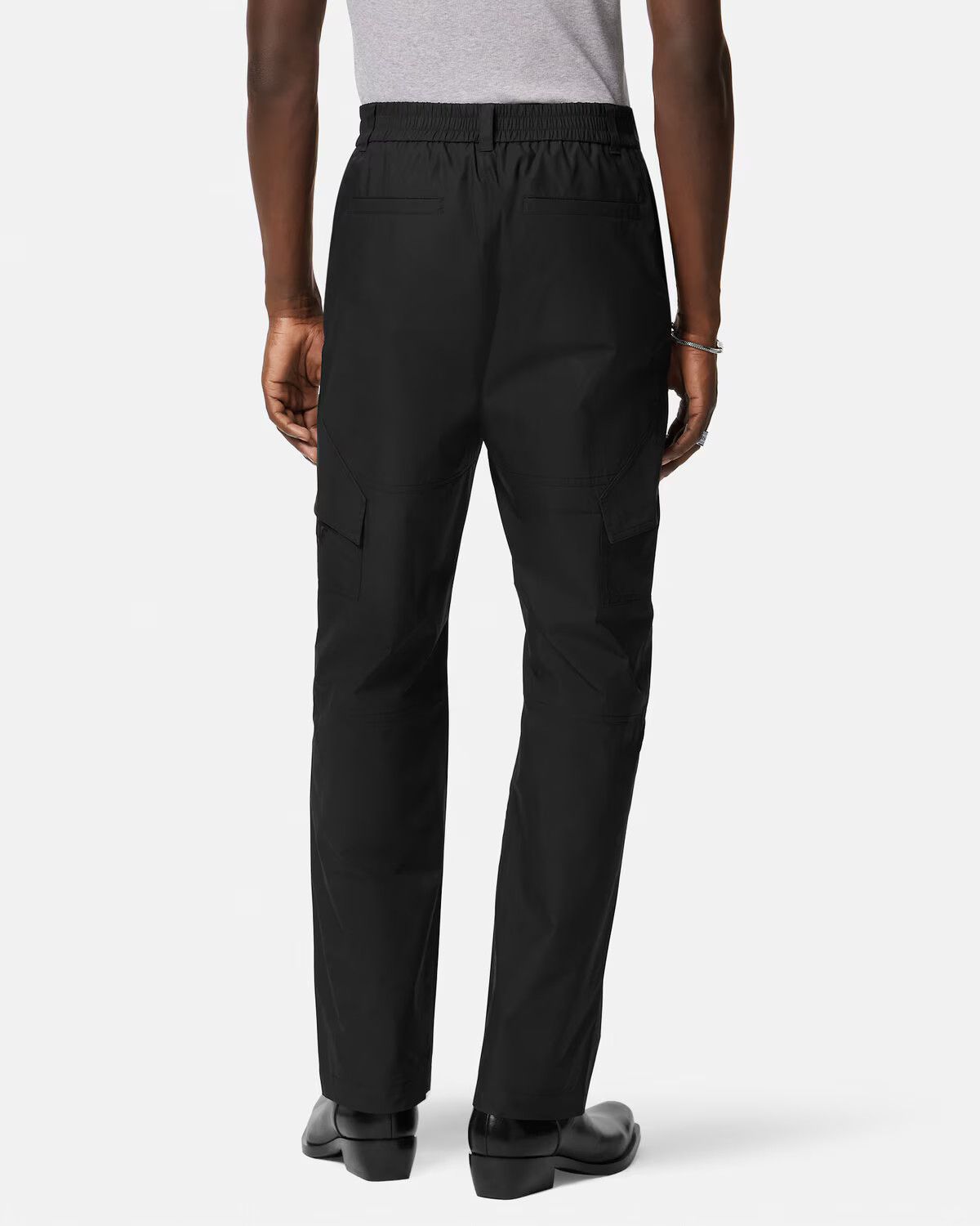 Versace o1s22i1n0125 Cotton Poplin Trouser in Black Size US 34 / EU 50 - 5 Thumbnail