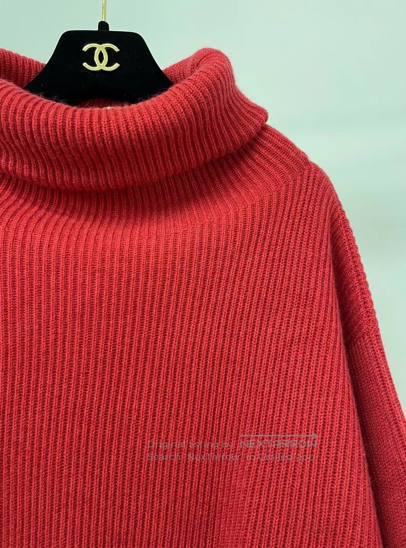 Brunello Cucinelli Brunello Cucinelli Red Cashmere Wool Long Sleeve Top Size S / US 4 / IT 40 - 5 Thumbnail