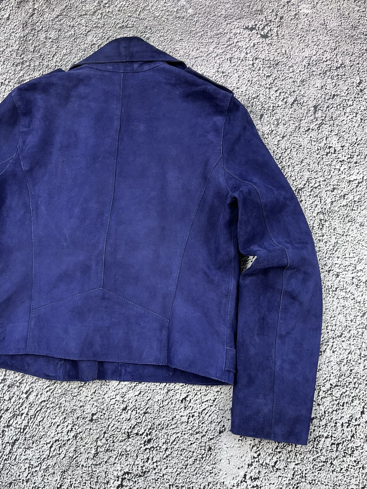 Reiss Vintage Reiss Womens Premium Perfecto SUEDE BIKER JACKET Size M / US 6-8 / IT 42-44 - 11 Thumbnail