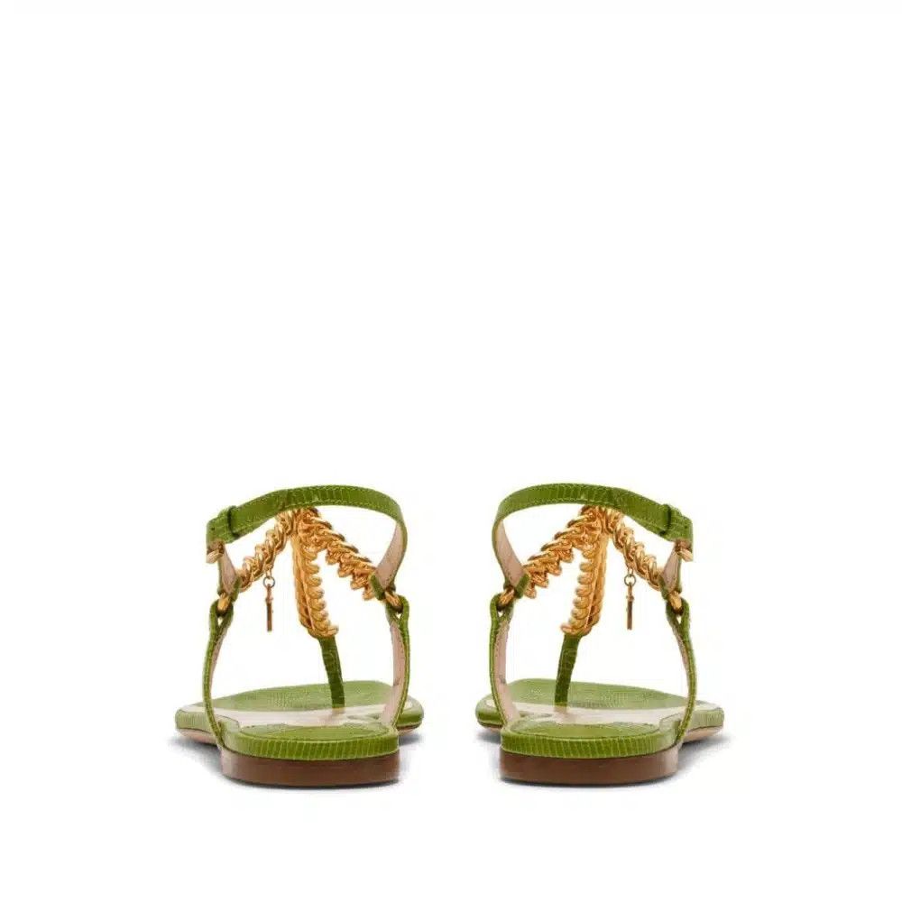 Tom Ford o1loc1c0625 W3359 Thong Leather Sandals in Green Size US 6 / IT 36 - 3 Thumbnail