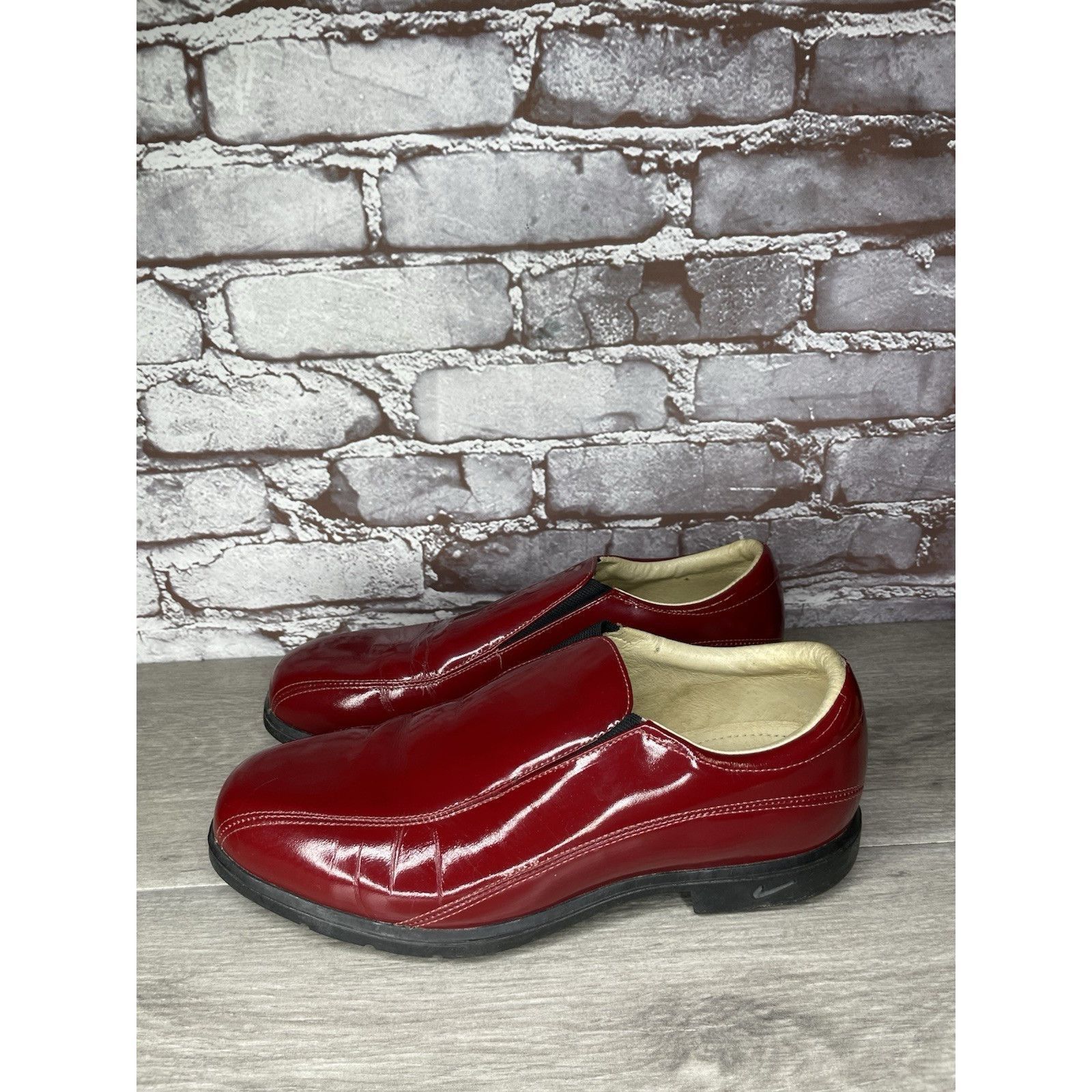 Nike Nike Air Verdana Last Red Patent Leather Slip On Golf Shoes Size US 10 / IT 40 - 13 Thumbnail