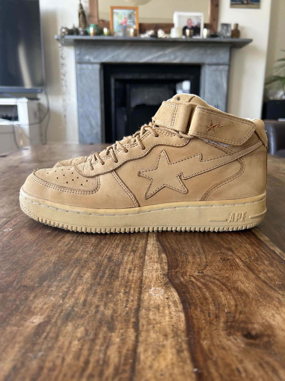 00s Nigo Era Bape Bapesta FS-019 Mid Suede Wheat