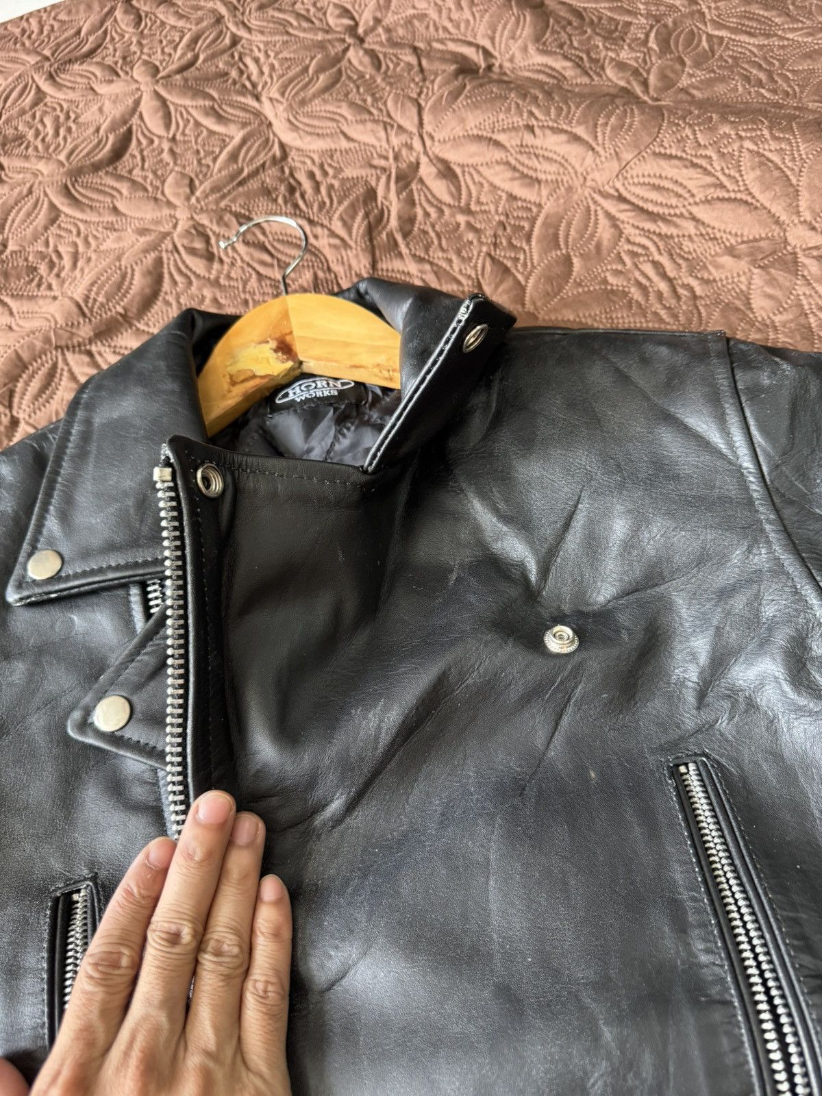 If Six Was Nine HORN WORK TYPE DOUBLE RIDERS JACKET BLACK Size US S / EU 44-46 / 1 - 7 Thumbnail