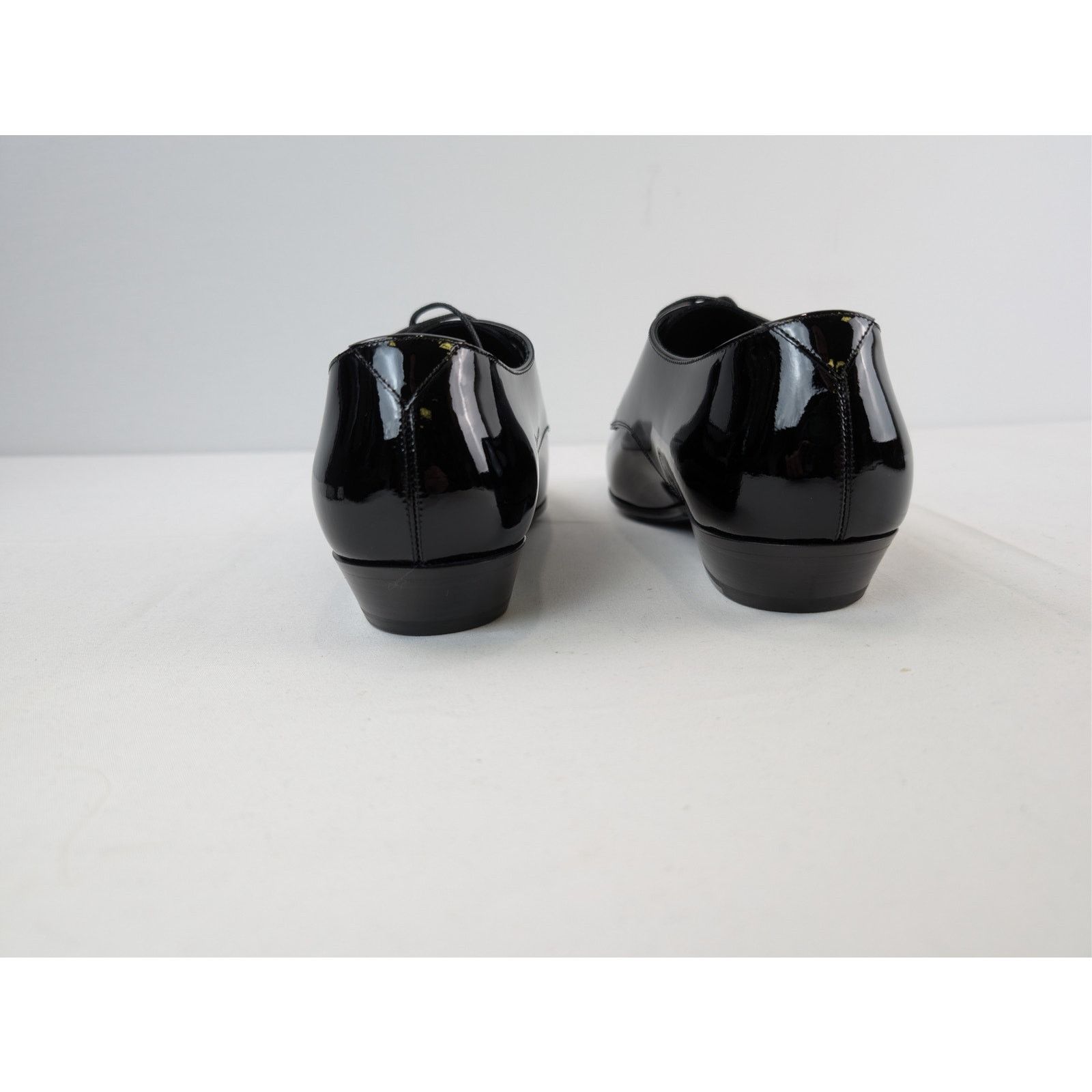 Saint Laurent Paris o1rshd Leather Lace Ups Shoe boots in Black Size US 7 / EU 40 - 11 Thumbnail