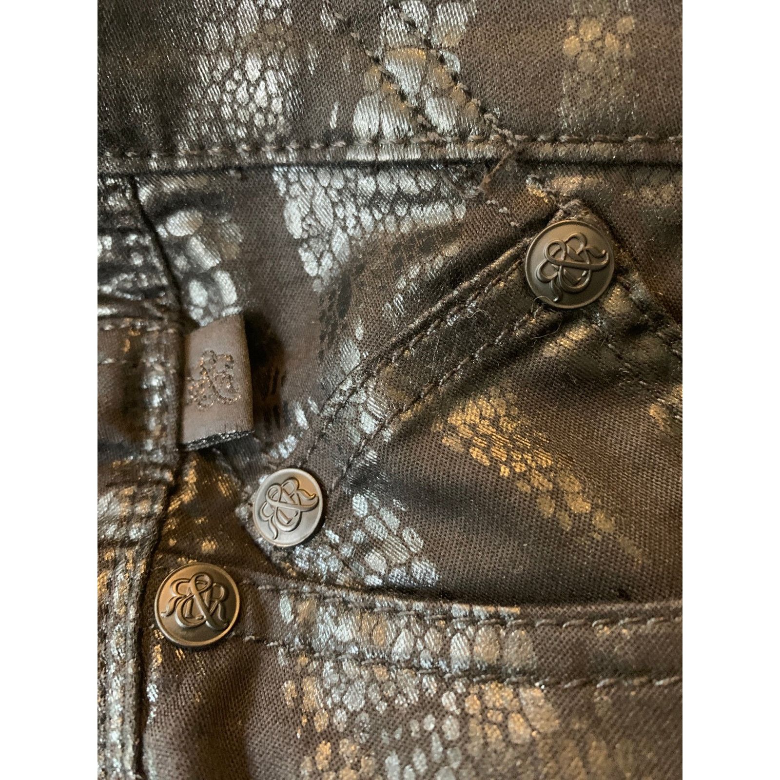 Rock & Republic Rock & Republic Berlin Jeans R010120 Black Pant Women 12M Size 32" / US 10 / IT 46 - 9 Thumbnail