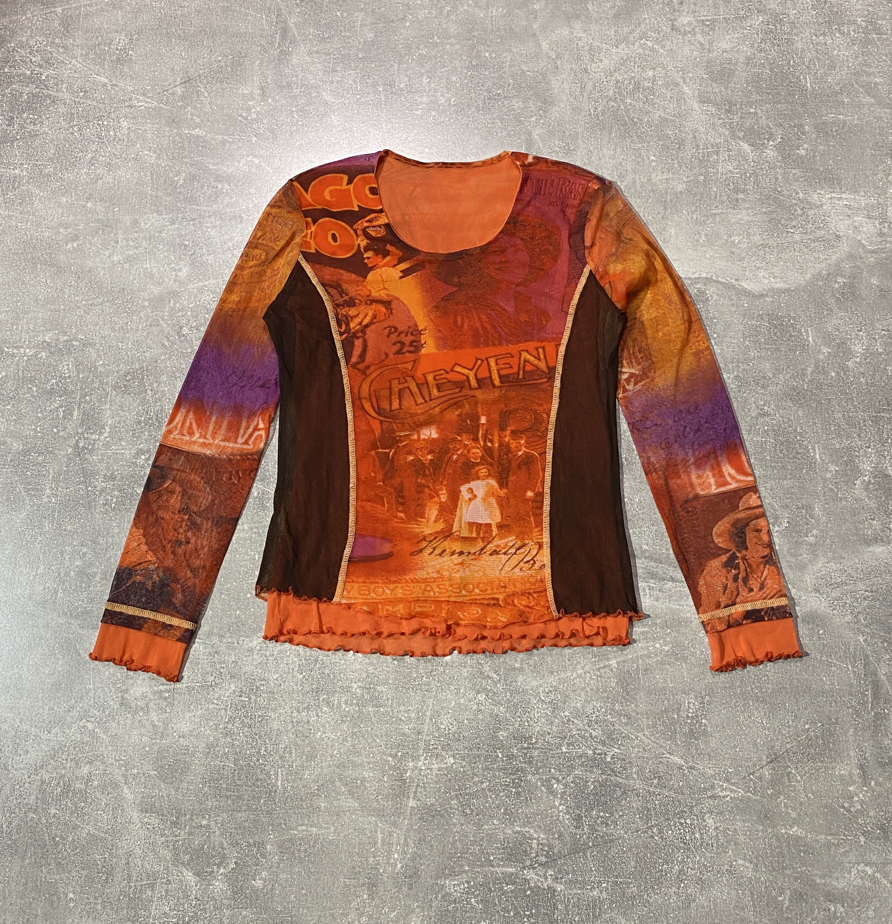 Vintage Vintage 90s Mesh Printed Western Oklahoma Opium Tee Size M / US 6-8 / IT 42-44 - 1 Thumbnail