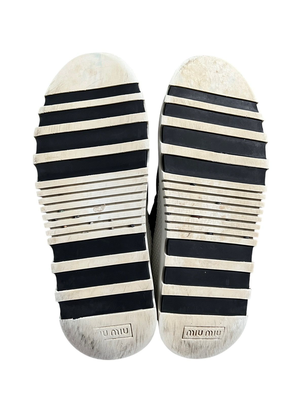 Miu Miu × Prada Miu Miu Black Technical Knit Sneakers Size US 7 / IT 37 - 7 Thumbnail