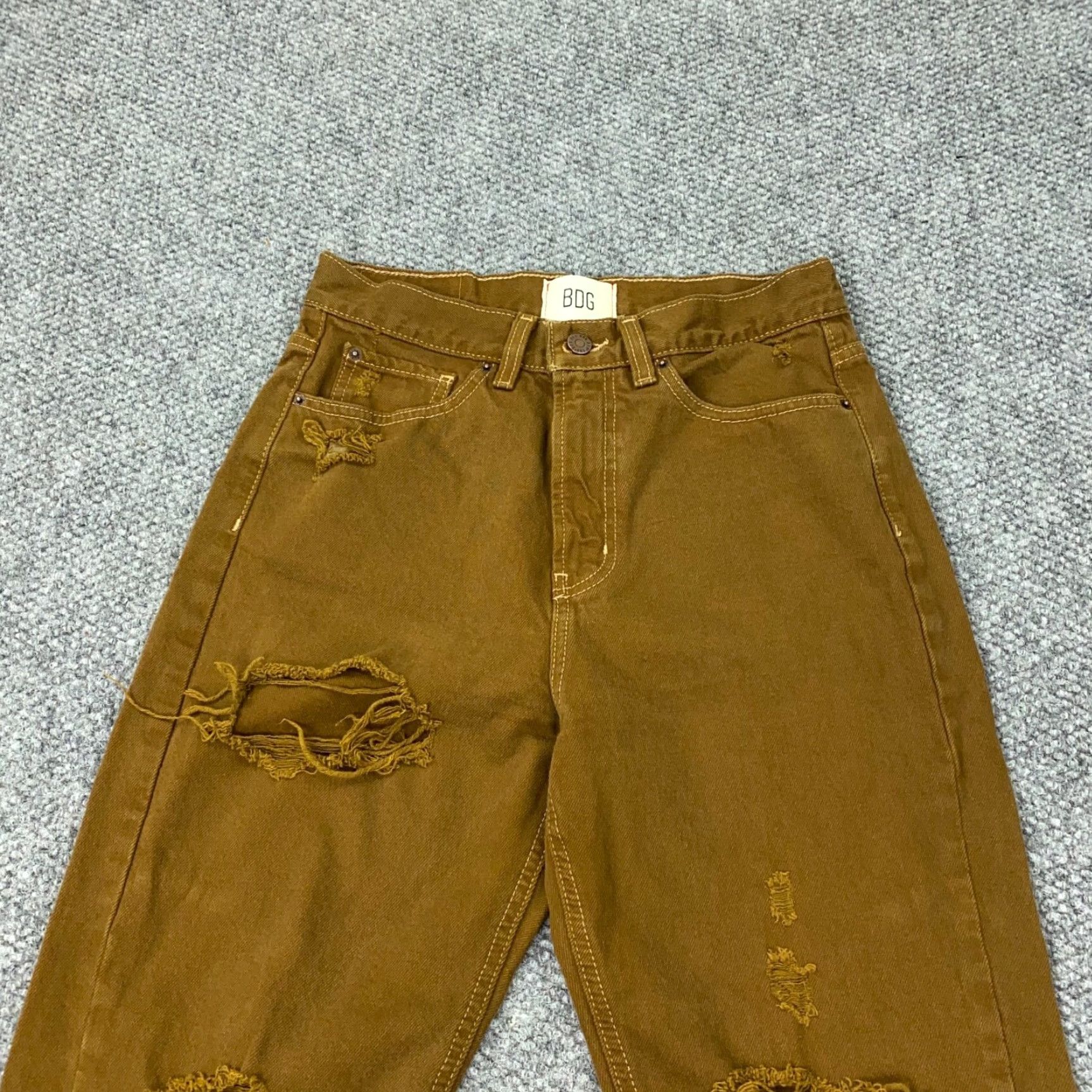 Urban Outfitters Urban Outfitters Womens Jeans 28 Regular Brown Distressed Straight Denim 5-Pocket Inseam 29 Size 29" - 5 Thumbnail