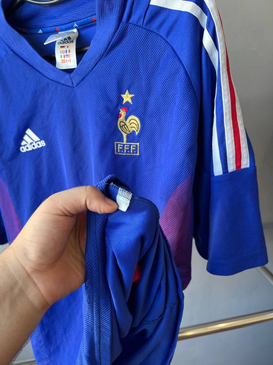 Vintage 2002/04 FRANCE TEAM HOME SOCCER JERSEY FOOTBALL SHIRT ADIDAS Size US L / EU 52-54 / 3 - 10 Thumbnail