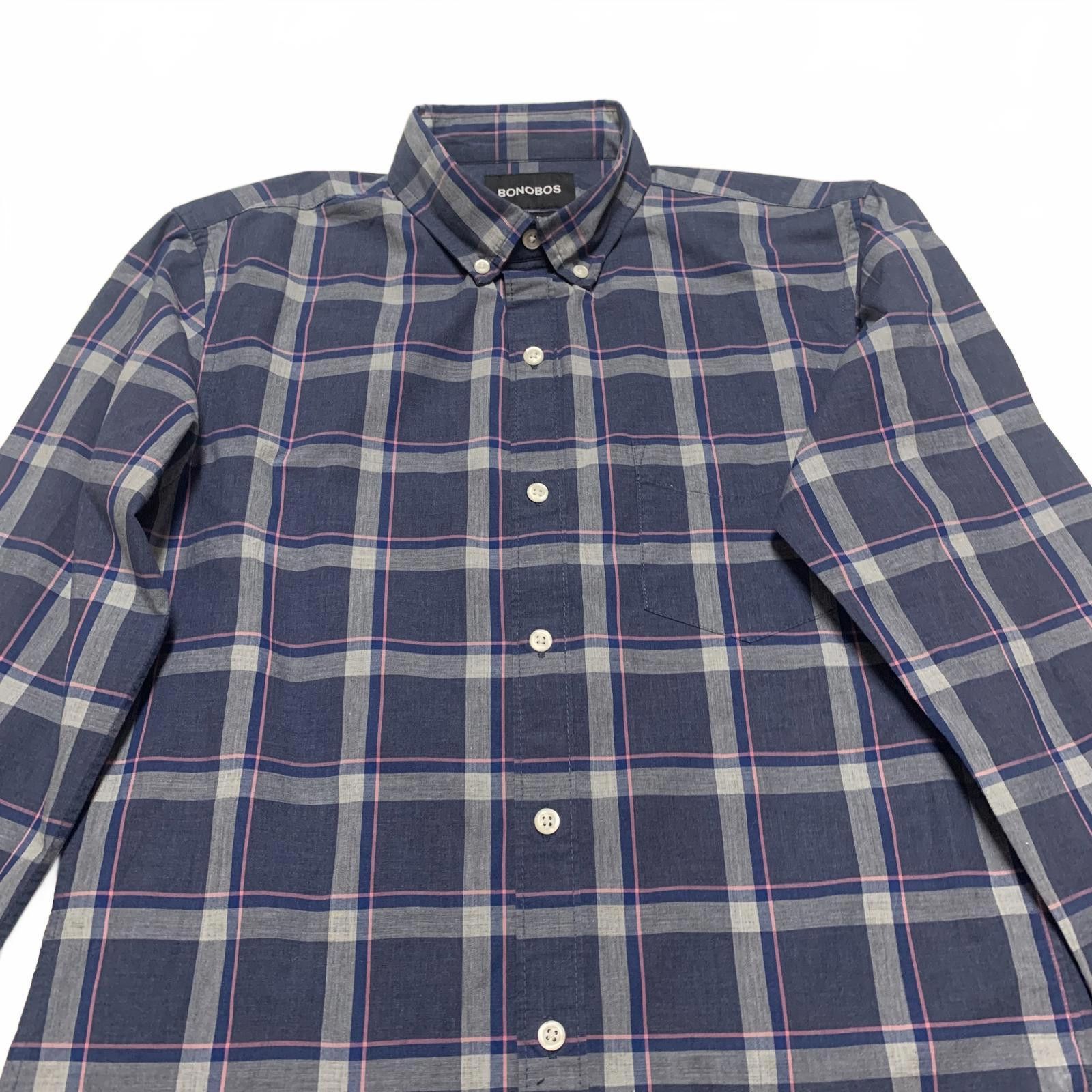 Bonobos Bonobos Men's Size Small Blue Tailored Fit Plaid Shirt Size US S / EU 44-46 / 1 - 3 Thumbnail