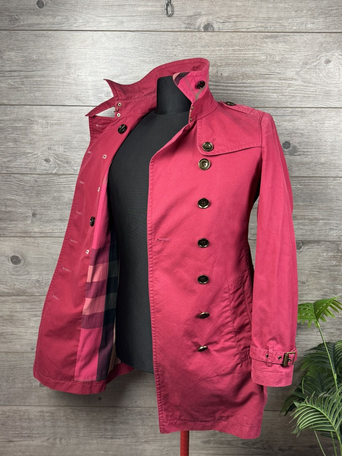 Burberry Burberry Brit Trench Vintage coat with checkered lining Size M / US 6-8 / IT 42-44 - 7 Thumbnail