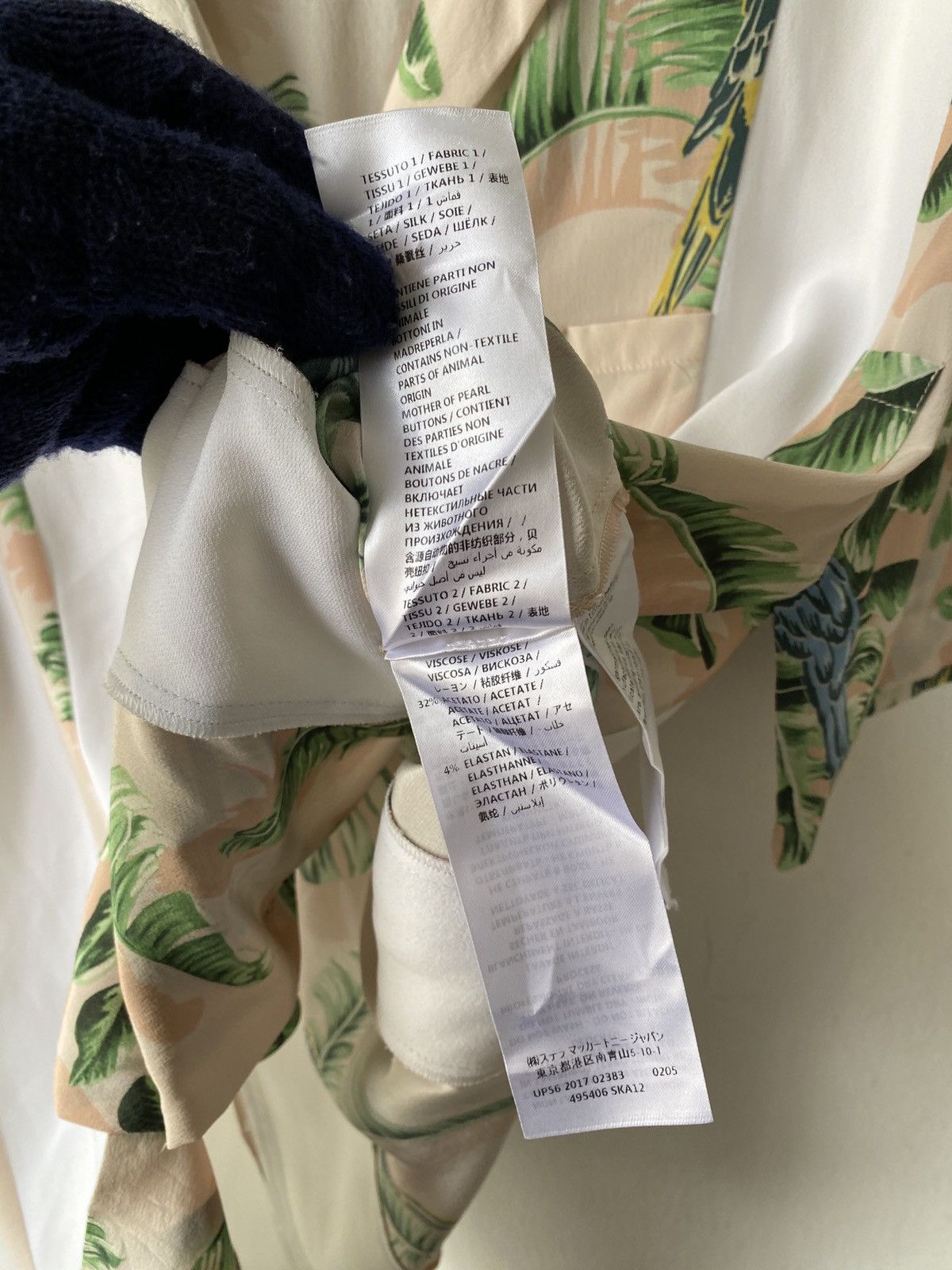 Stella McCartney Stella McCartney Stripe And Tropical Print Silk Shirt Size L / US 10 / IT 46 - 20 Thumbnail
