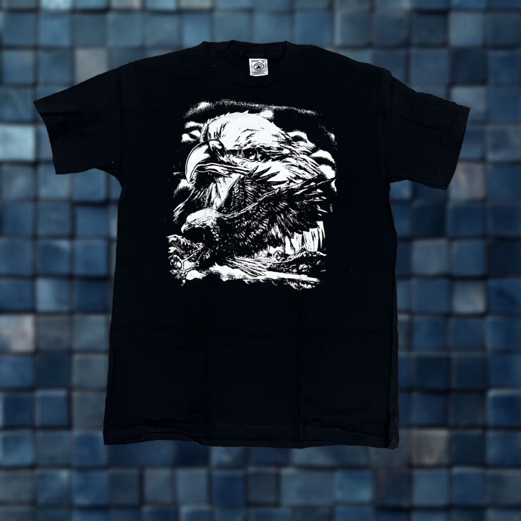 Delta VINTAGE Delta T-Shirt Graphic Tee Men M Black 100% Cotton Short Sleeve Made In USA Birds Classic Shirt Size US M / EU 48-50 / 2 - 1 Thumbnail