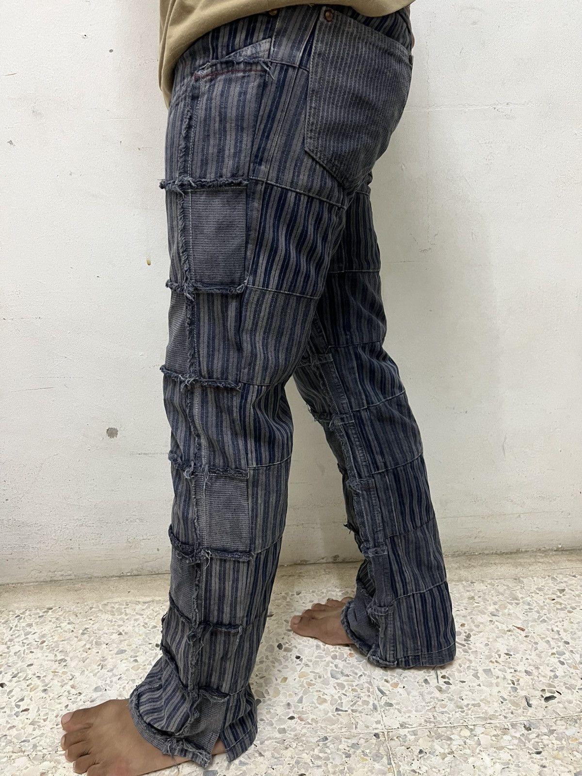 Issey Miyake × Japanese Brand Distressed Japanese brand AYUITE patchwork denim Size US 30 / EU 46 - 9 Thumbnail