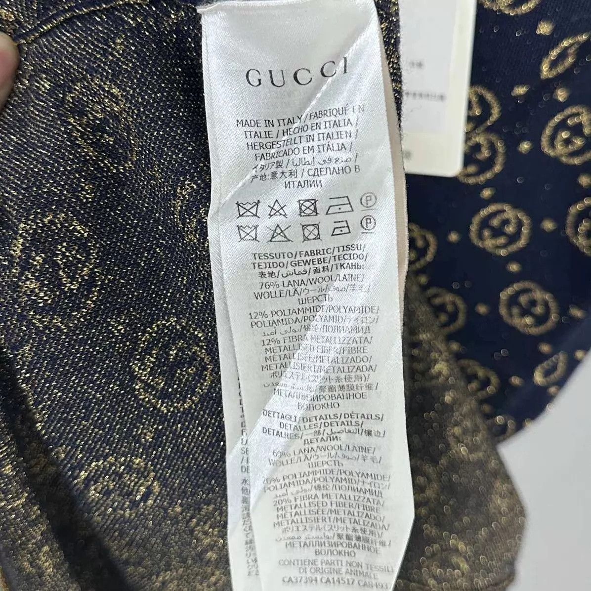 Gucci GUCCI gold thread all over print women's M dress Size M / US 6-8 / IT 42-44 - 5 Thumbnail