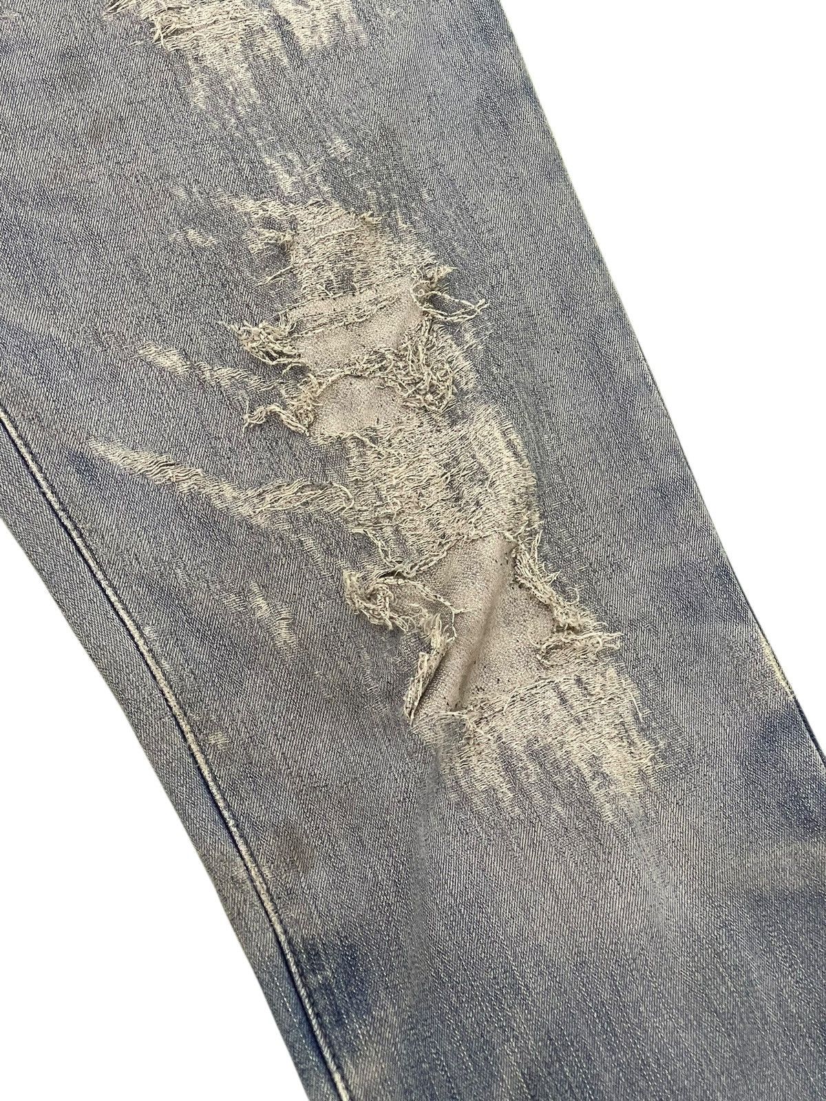 Japanese Brand Distress Slim Jeans Edwin Japan Double Layer Stretch 2🟦 Size US 35 - 4 Thumbnail
