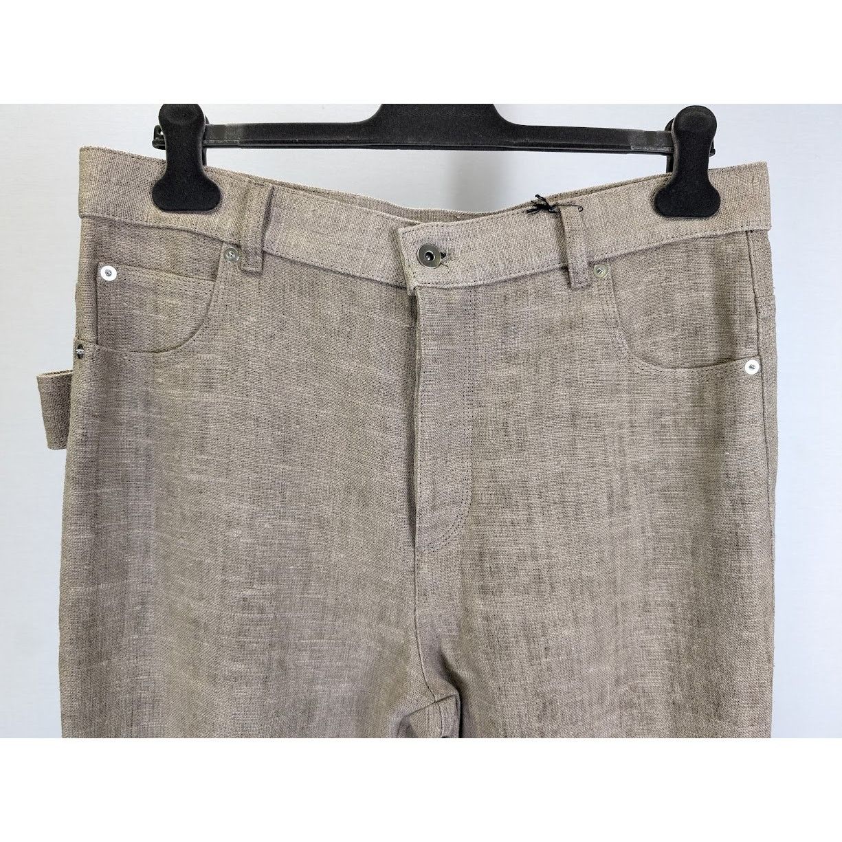 Bottega Veneta o1rshd1 Pants Light Irish Linen/Soft Jersey in Canvas/Nero Size US 30 / EU 46 - 9 Thumbnail