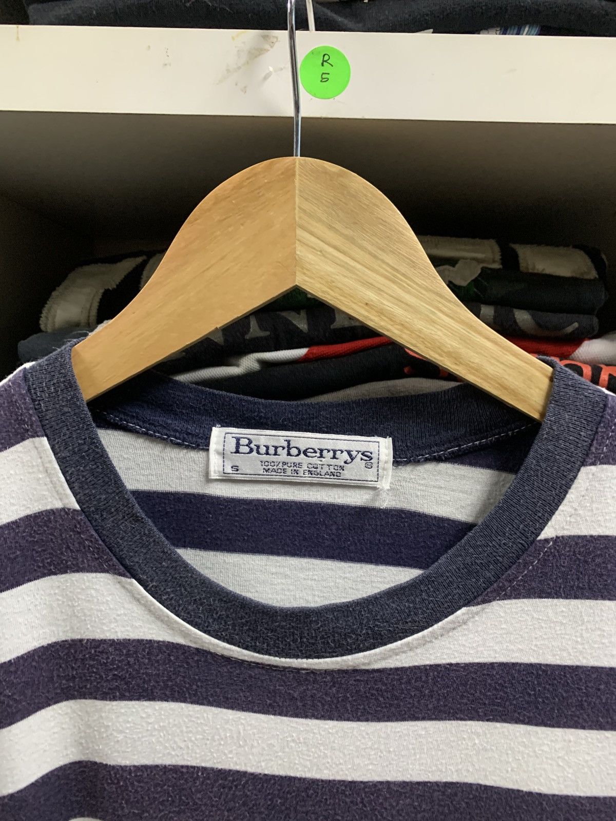 Burberry × Vintage Vintage Burberrys Embroidery Logo Navy Stripe Size US S / EU 44-46 / 1 - 6 Thumbnail