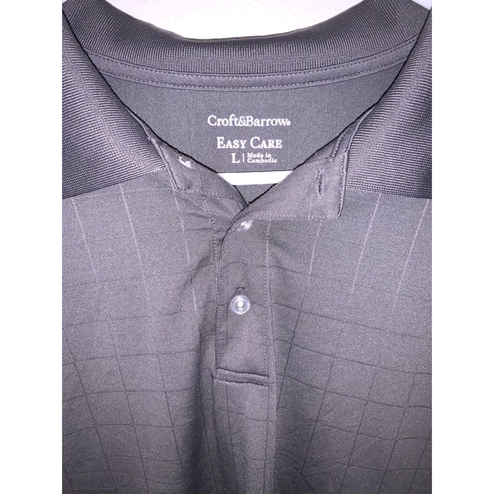 Croft & Barrow Croft & Barrow Polo Shirt Men L Gray Easy Care Short Sleeve Poly Stretch Knit 90s Designer Casual Size US L / EU 52-54 / 3 - 2 Thumbnail