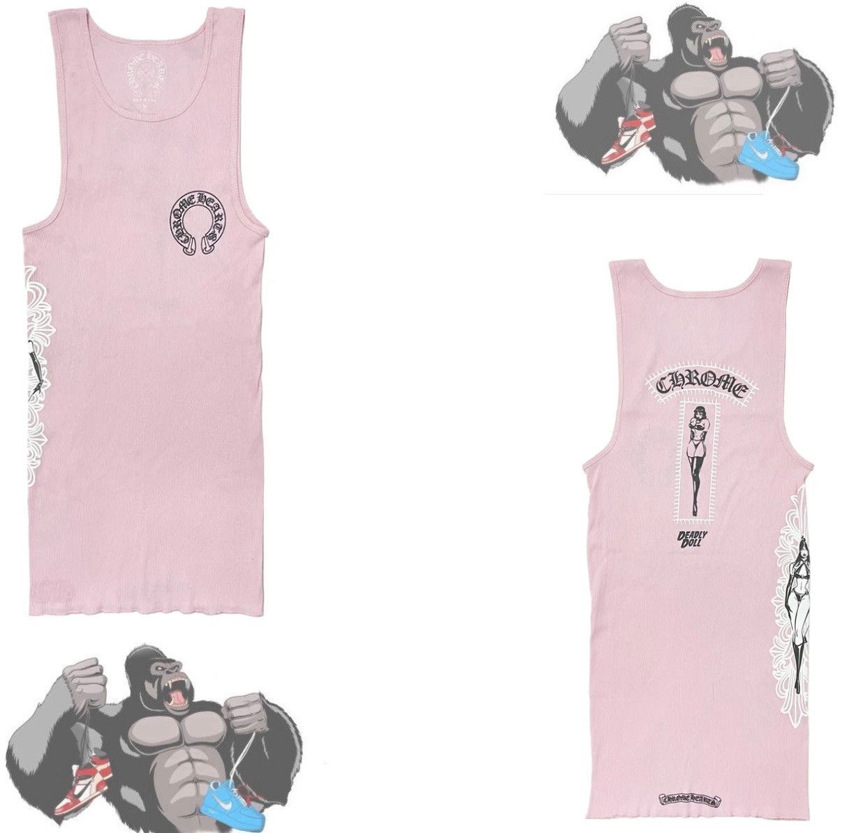 Chrome Hearts Chrome Hearts Pink Deadly Doll Tank Top Dress Size M / US 6-8 / IT 42-44 - 1 Thumbnail