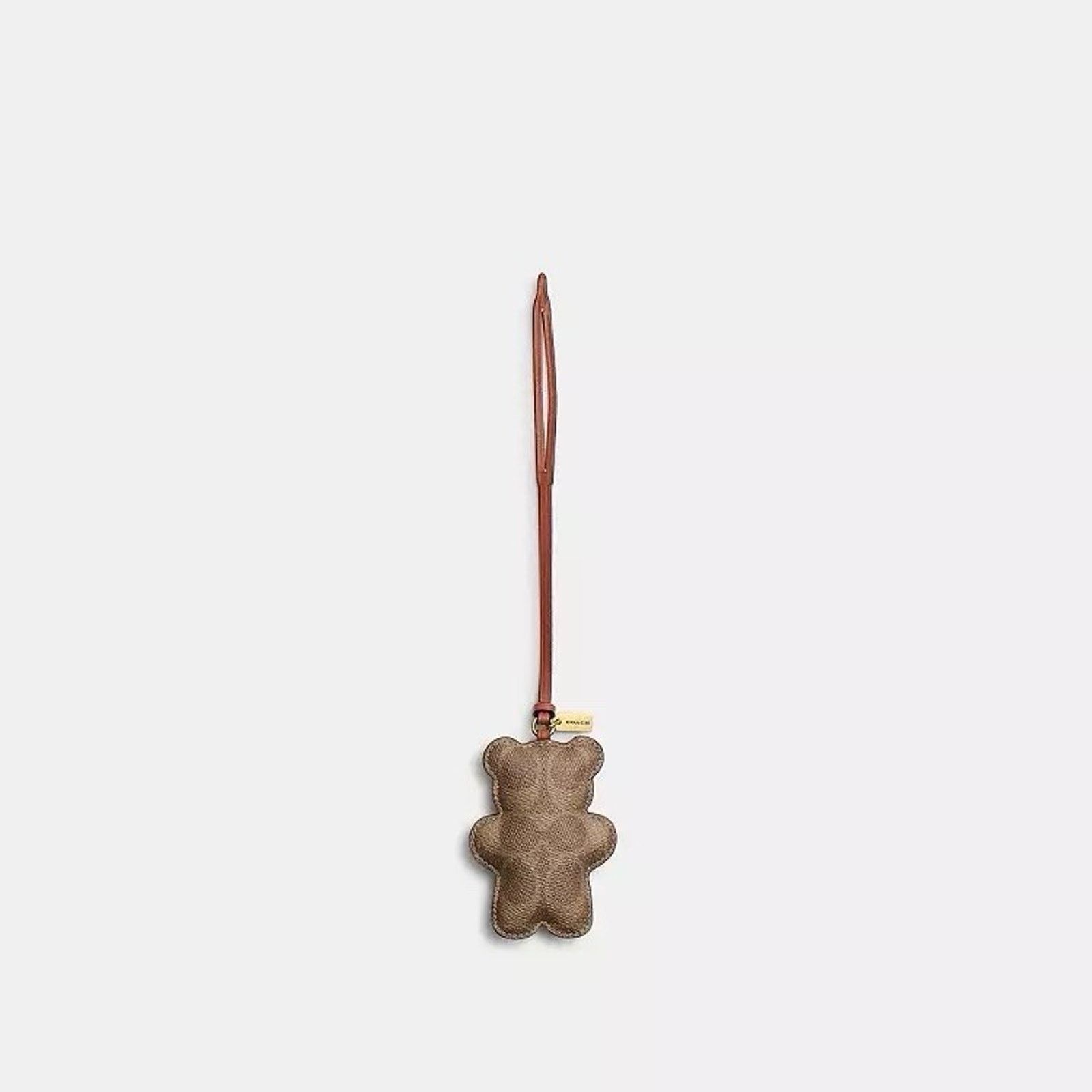 Coach NWT Coach Bear Puffy Bag Charm Brass/Tan Caramel CCX44 Size ONE SIZE - 5 Thumbnail