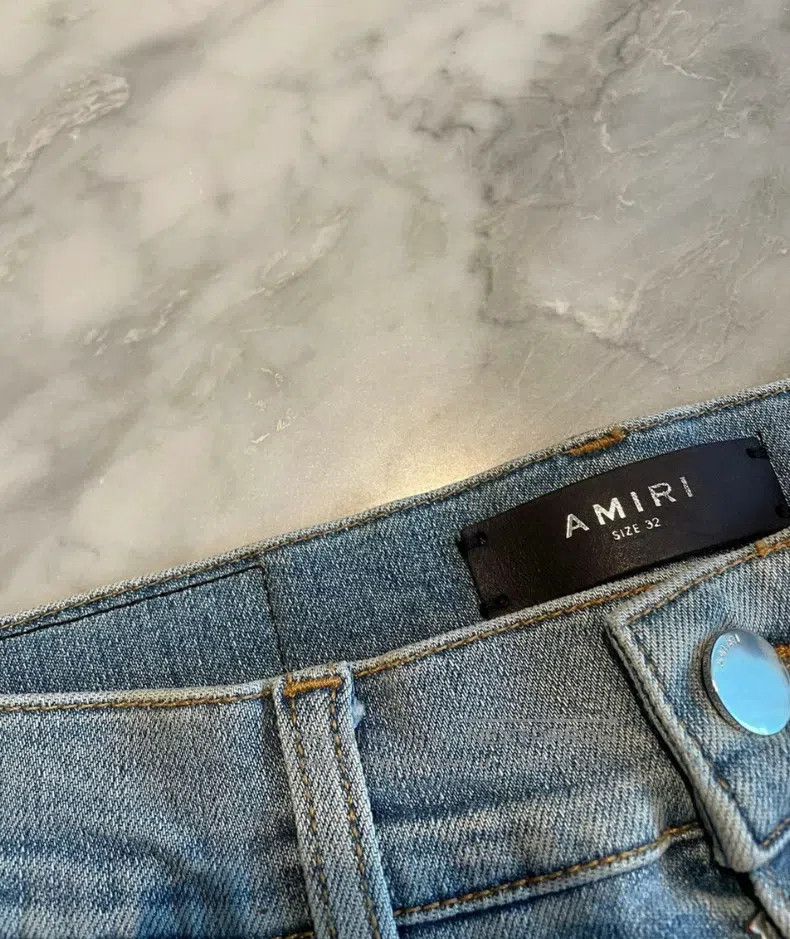 Amiri Amiri Size 32 Classic Colorful Patchwork Blue Jeans Size US 32 / EU 48 - 2 Thumbnail