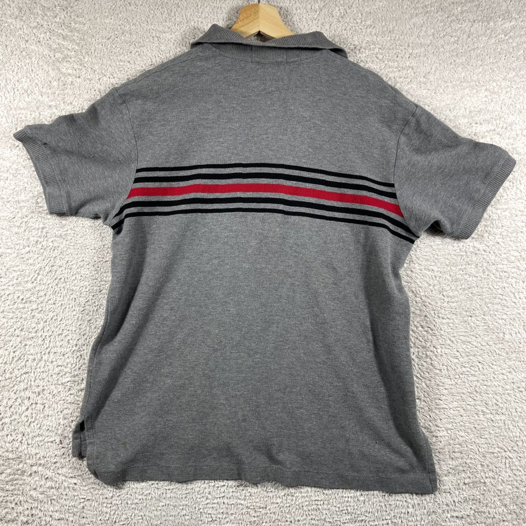 Vintage VINTAGE Polo Sport Knit Polo Shirt Mens XL Gray Striped 90s Y2K Ralph Lauren Polo Shirt Size US XL / EU 56 / 4 - 3 Thumbnail