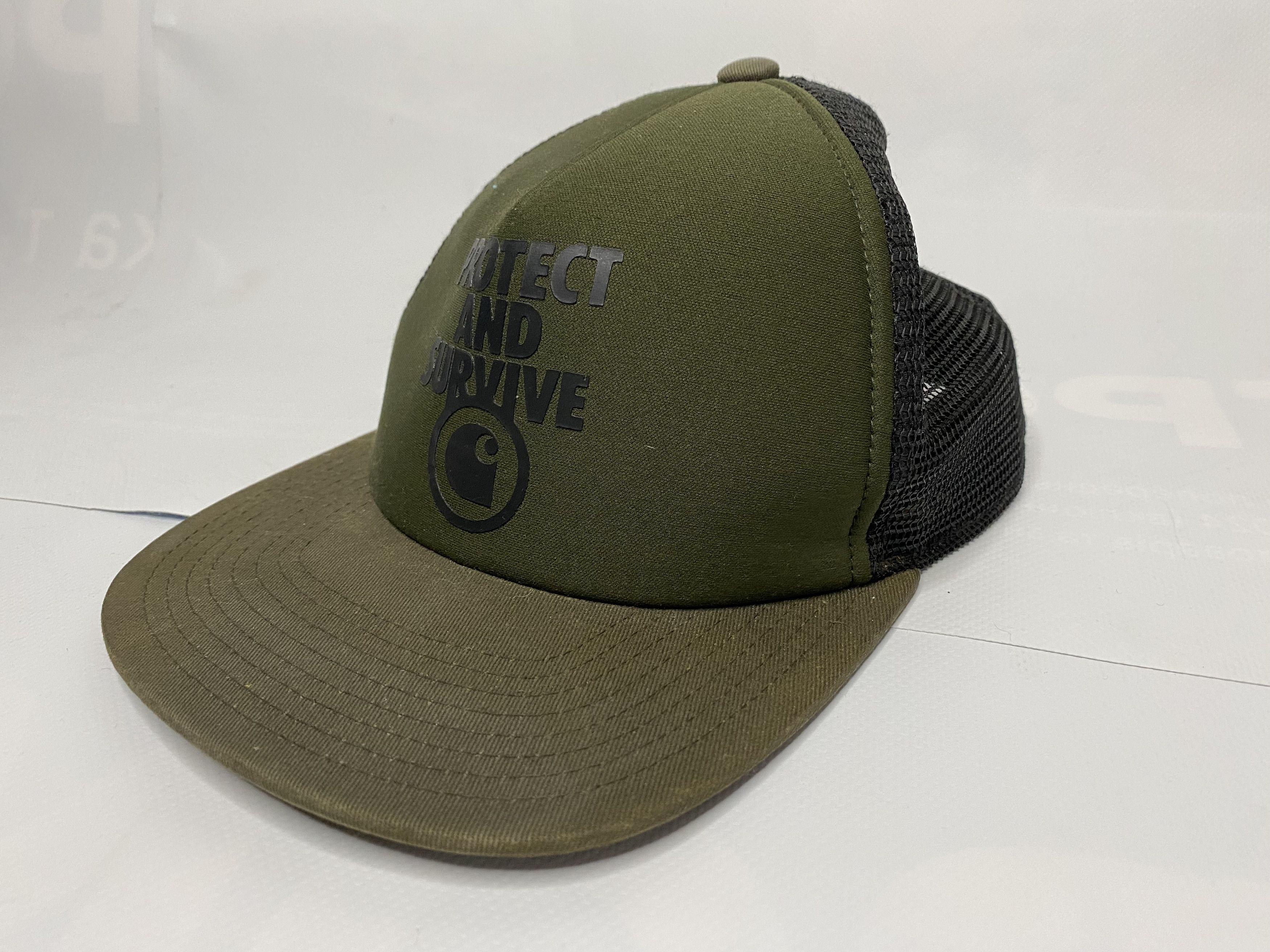 Carhartt × Vintage CARHARTT WIP PROTECT AND SURVIVE TRUCKER HAT CAP ONE SIZE Size ONE SIZE - 2 Thumbnail