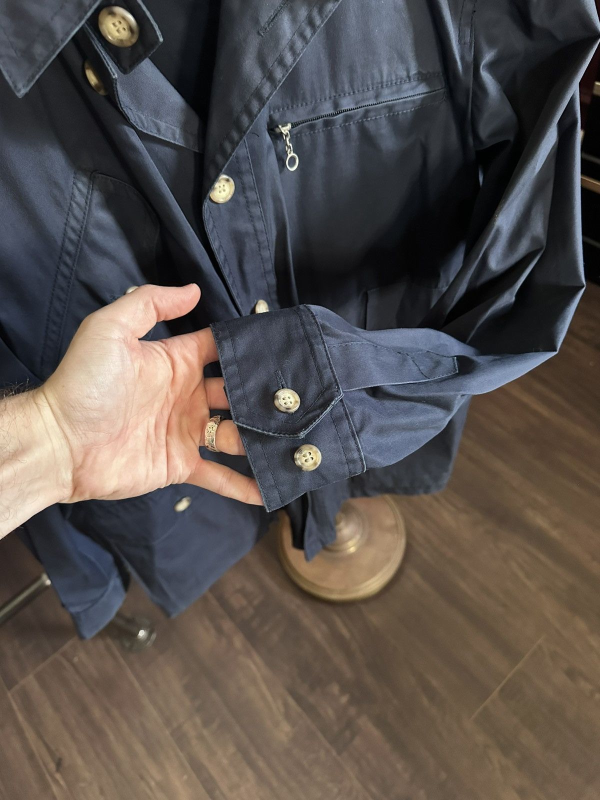 Gant Vintage navy blue fishermans rain jacket duster cargo Size US L / EU 52-54 / 3 - 6 Thumbnail