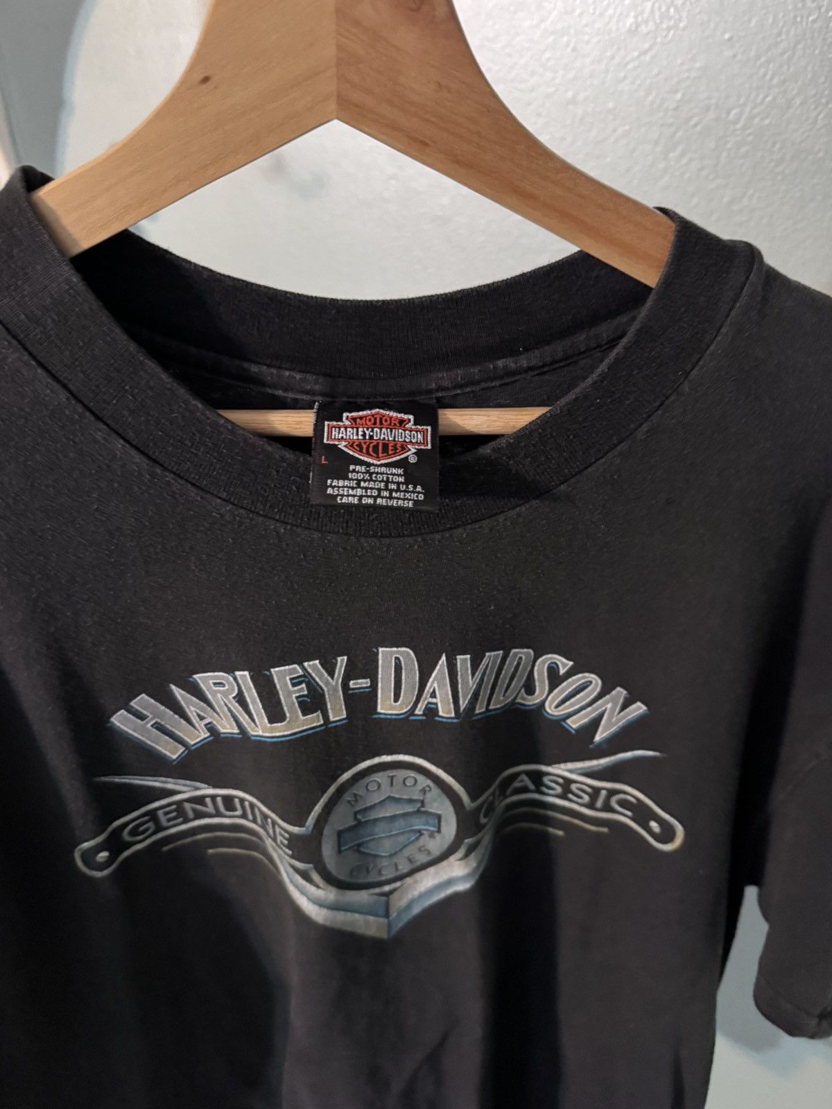 Harley Davidson Harley-Davidson Black Short Sleeve Van Nuys Grey Logo Large Size US L / EU 52-54 / 3 - 6 Thumbnail