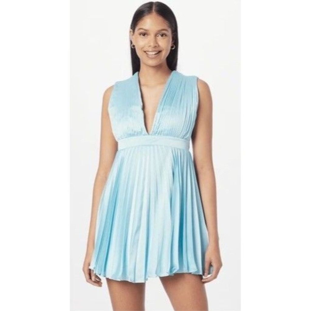 Abercrombie & Fitch NWOT Abercrombie & Fitch Pleated Satin Mini Dress Women XLT Size XL / US 12-14 / IT 48-50 - 13 Thumbnail