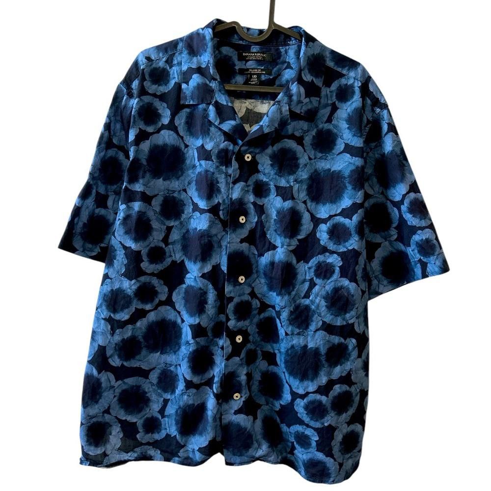 Banana Republic Banana Republic Men's L Relaxed Short Sleeve Button-Down Size US L / EU 52-54 / 3 - 1 Thumbnail