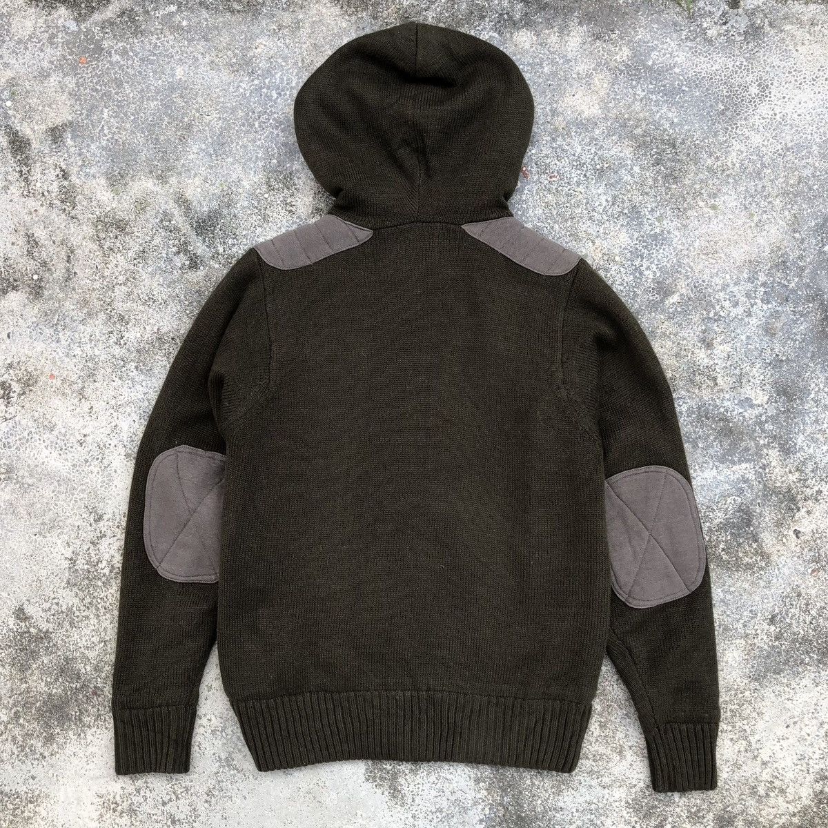 Japanese Brand Surplus Seminary Knitted Shoulder Patch Hoodie Jacket Size US S / EU 44-46 / 1 - 2 Thumbnail