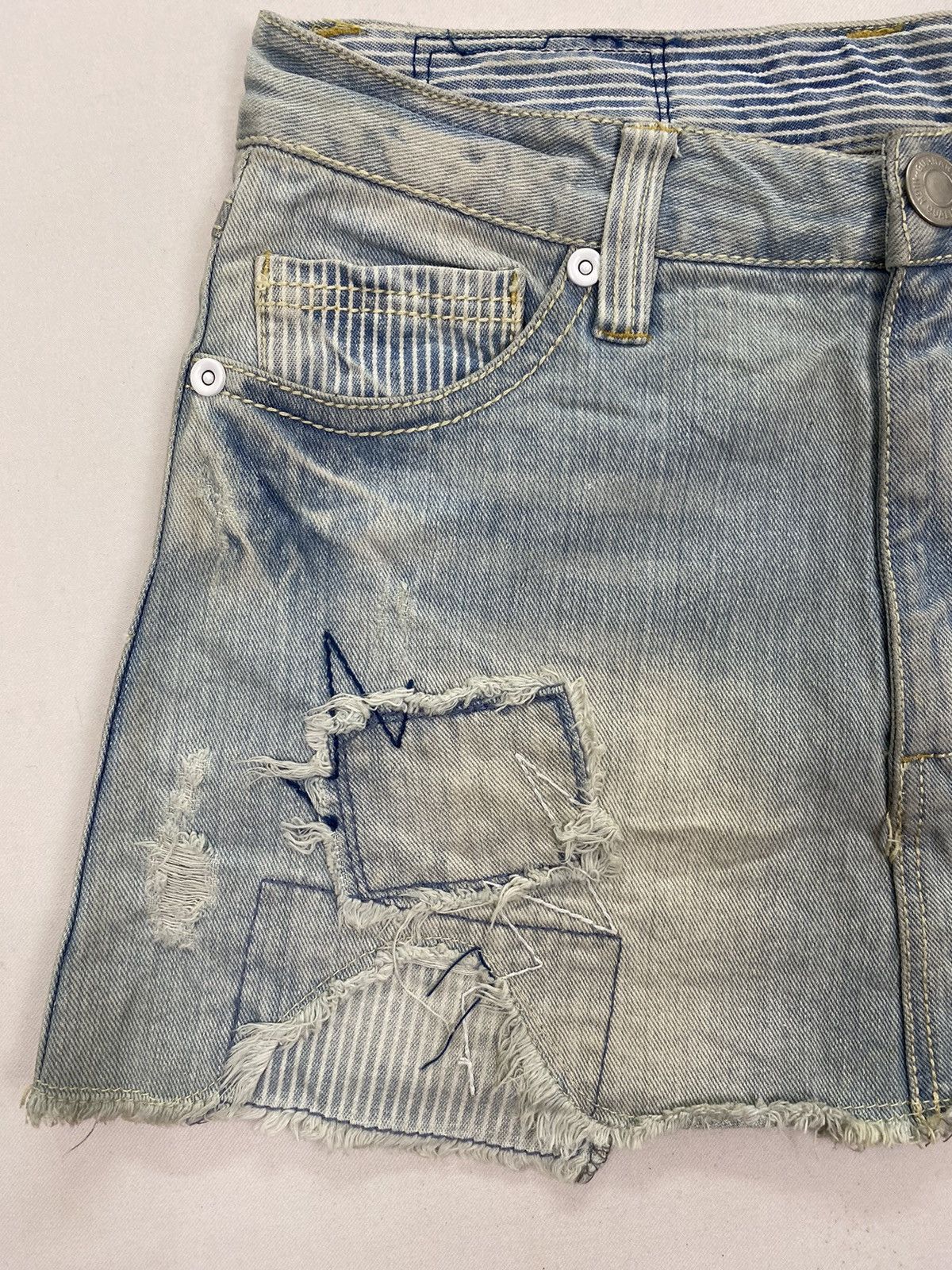 Japanese Brand Dirty Distressed Skirt Size 29" - 9 Thumbnail