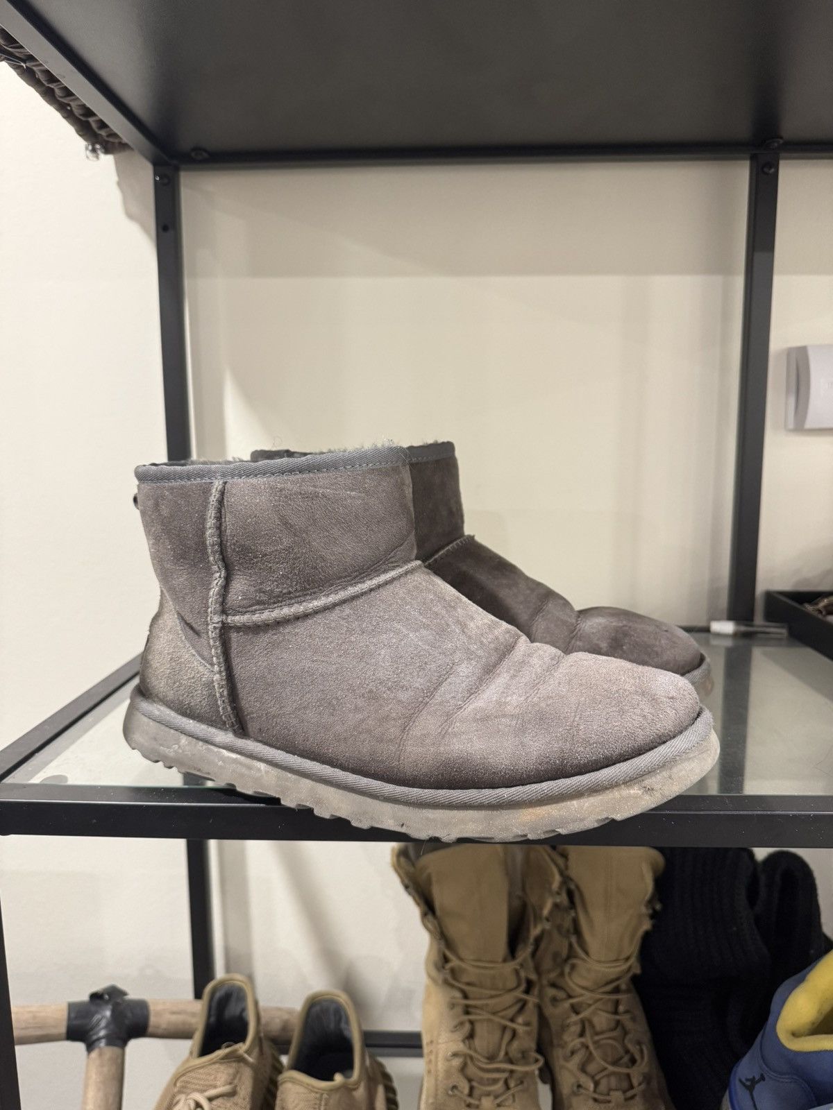 Ugg UGG Grey Boots Mid Sheep Skin Size US 9 / EU 42 - 1 Thumbnail