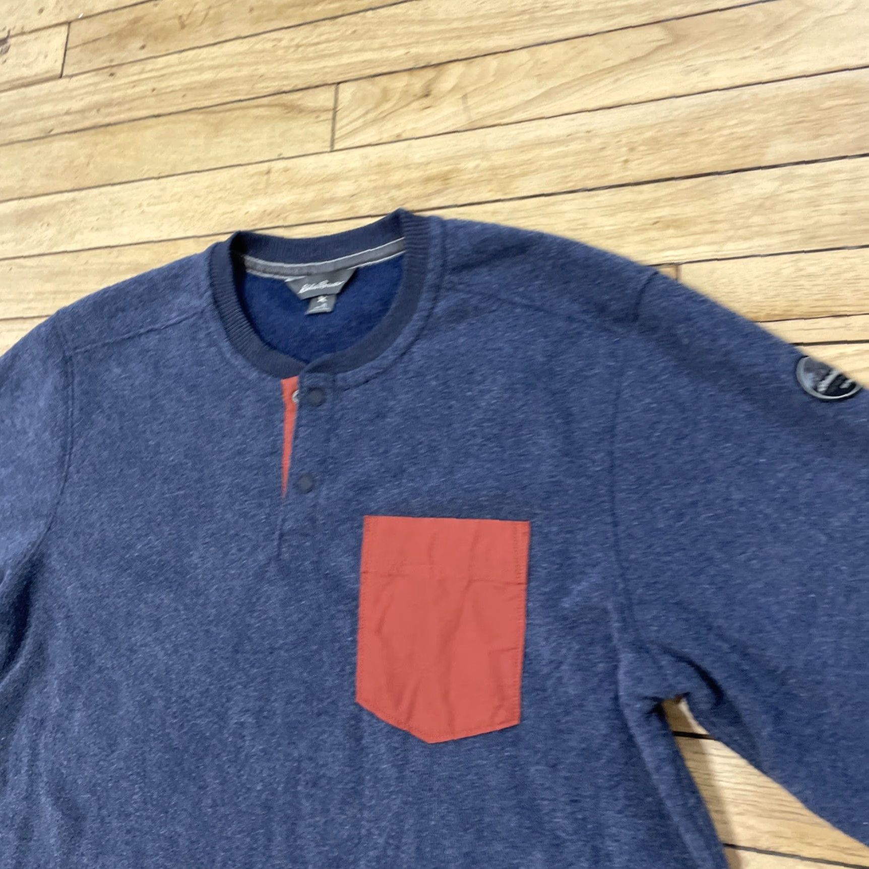 Eddie Bauer EDDIE BAUER Snap Henley Sweater Men TL Blue Orange Thermal Pack Piled L Tall Size US L / EU 52-54 / 3 - 5 Thumbnail
