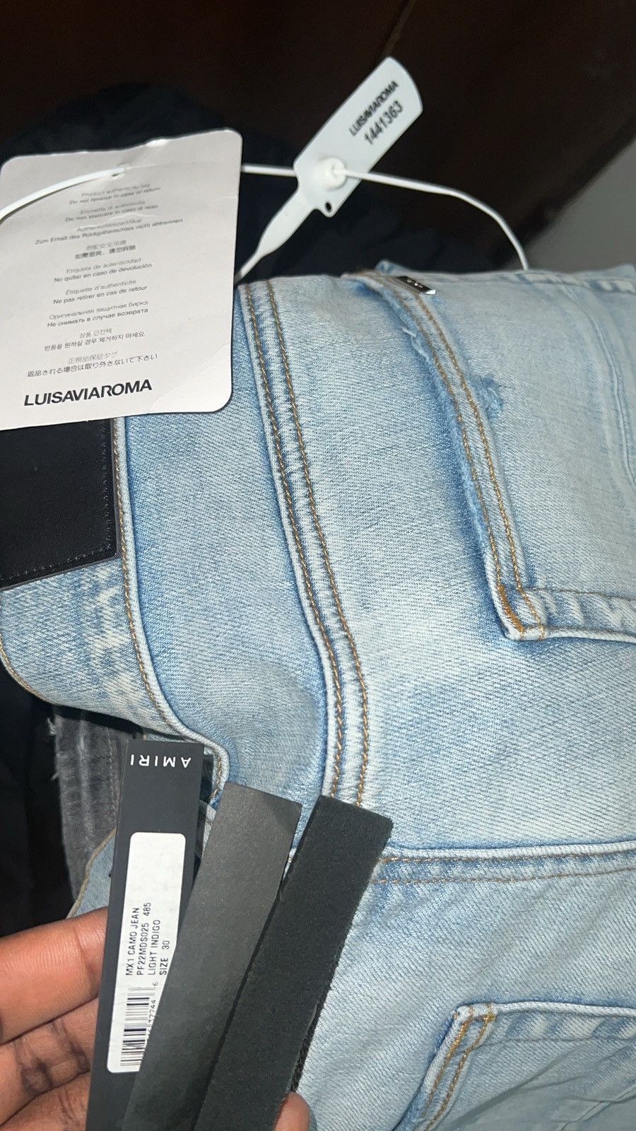 Amiri Amiri MX1 Camo jeans light indigo denim Size US 30 / EU 46 - 5 Thumbnail