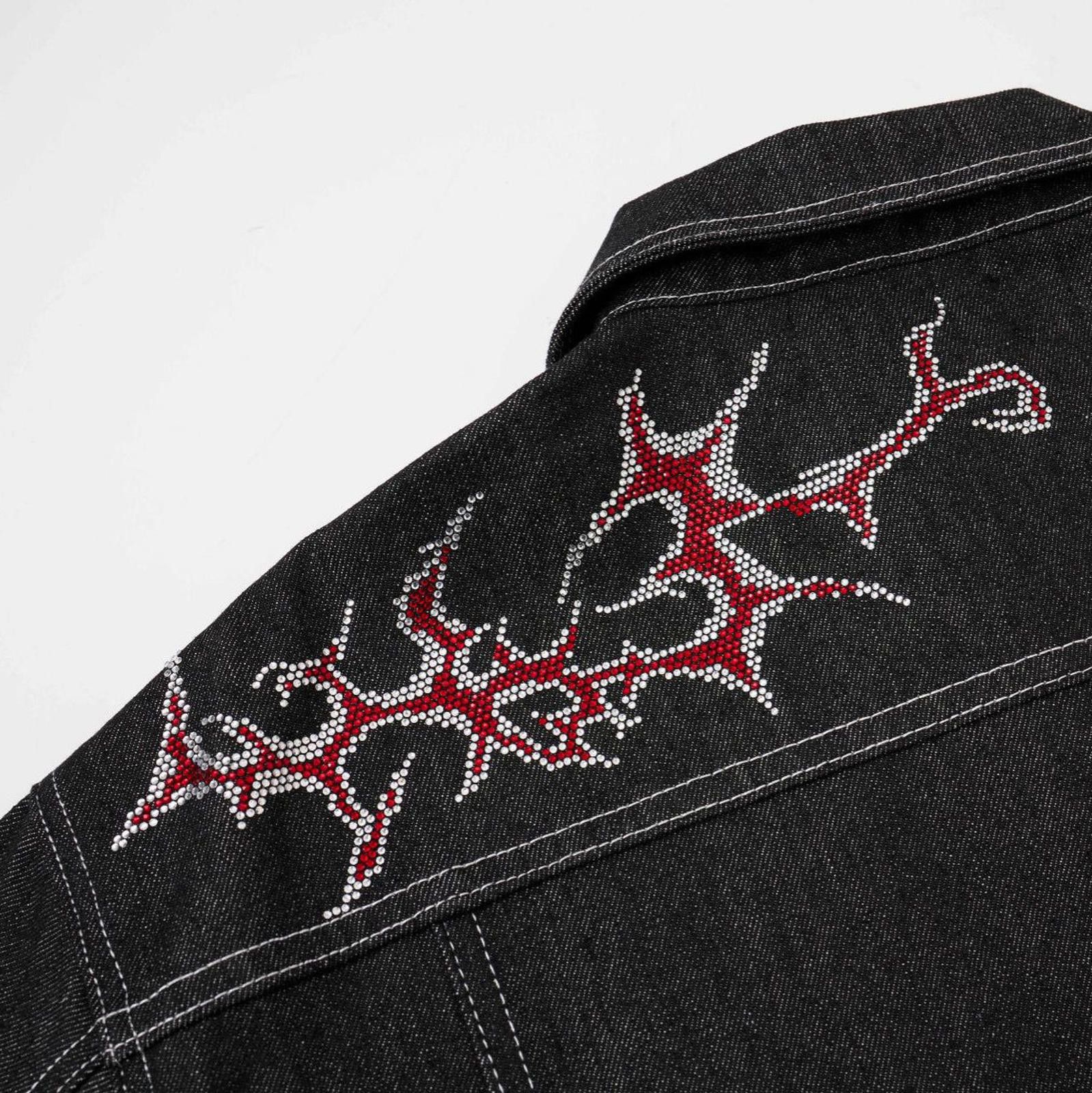 Vintage y2k Tribal Graphic-Pattern Denim Jacket Size US M / EU 48-50 / 2 - 4 Thumbnail