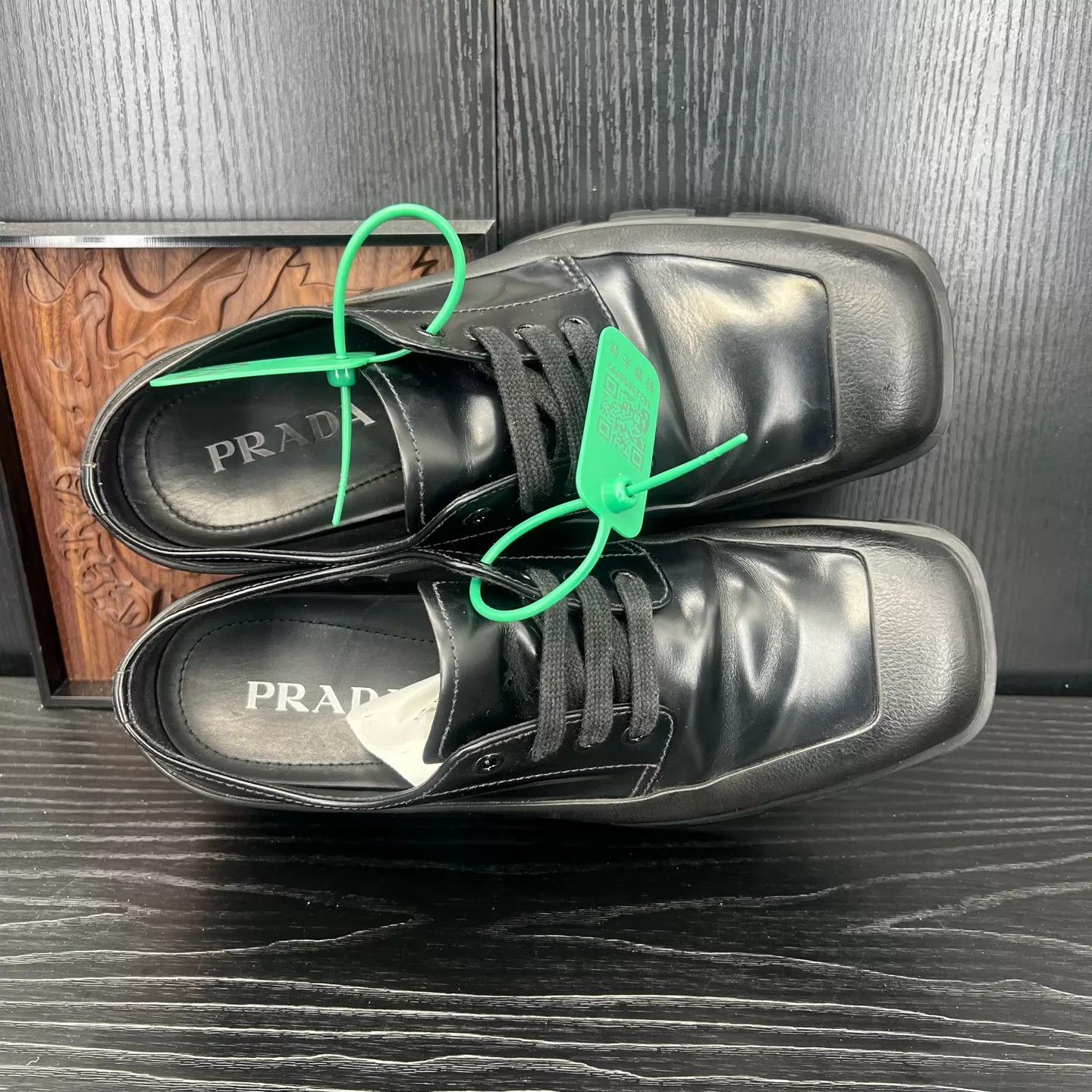Prada PRADA suede derby shoes black US 7/41 Size US 7 / EU 40 - 2 Thumbnail