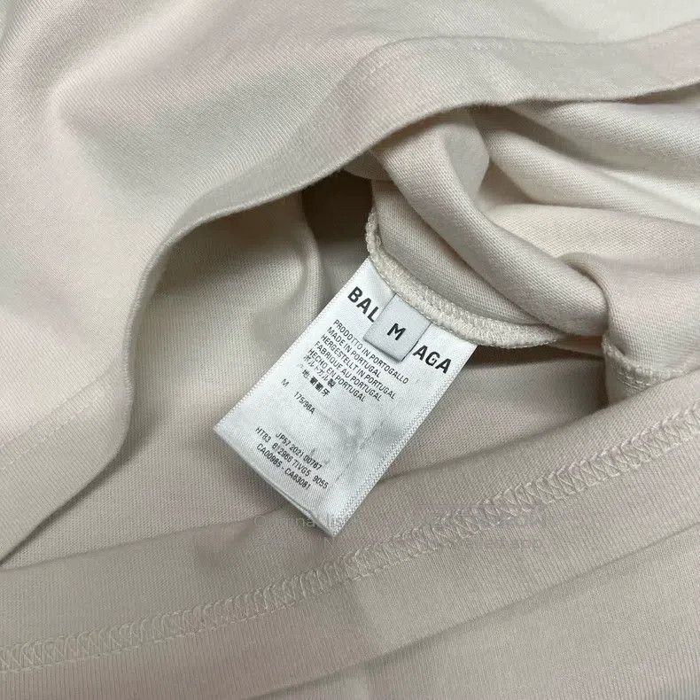 Balenciaga Balenciaga Front and Back Embroidered Logo Beige Short Sle Size US M / EU 48-50 / 2 - 5 Thumbnail