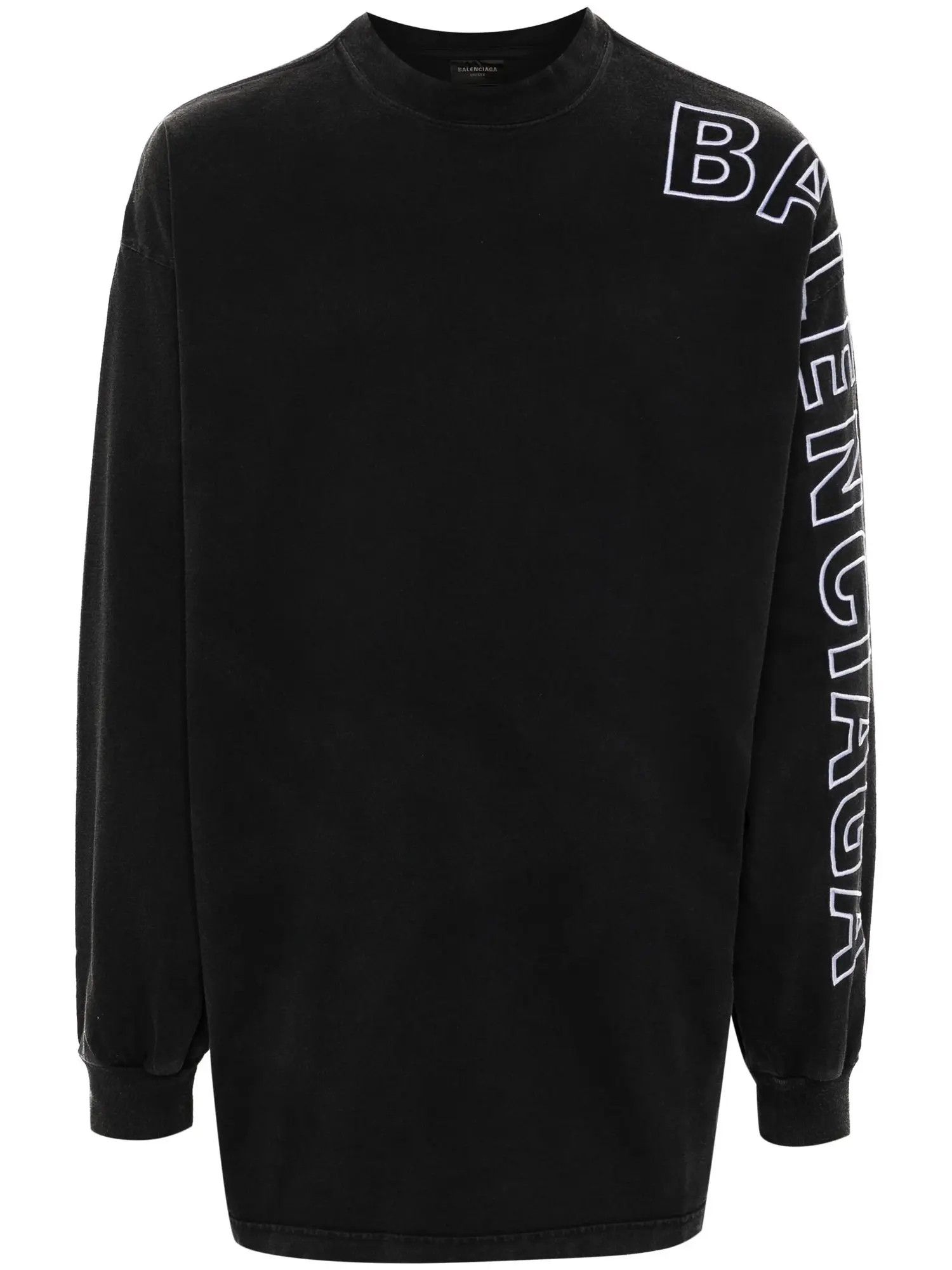 Balenciaga o1la1rc1a0625 Large Fit Long Sleeve T-Shirt Oversized Black Size US XXL / EU 58 / 5 - 1 Thumbnail
