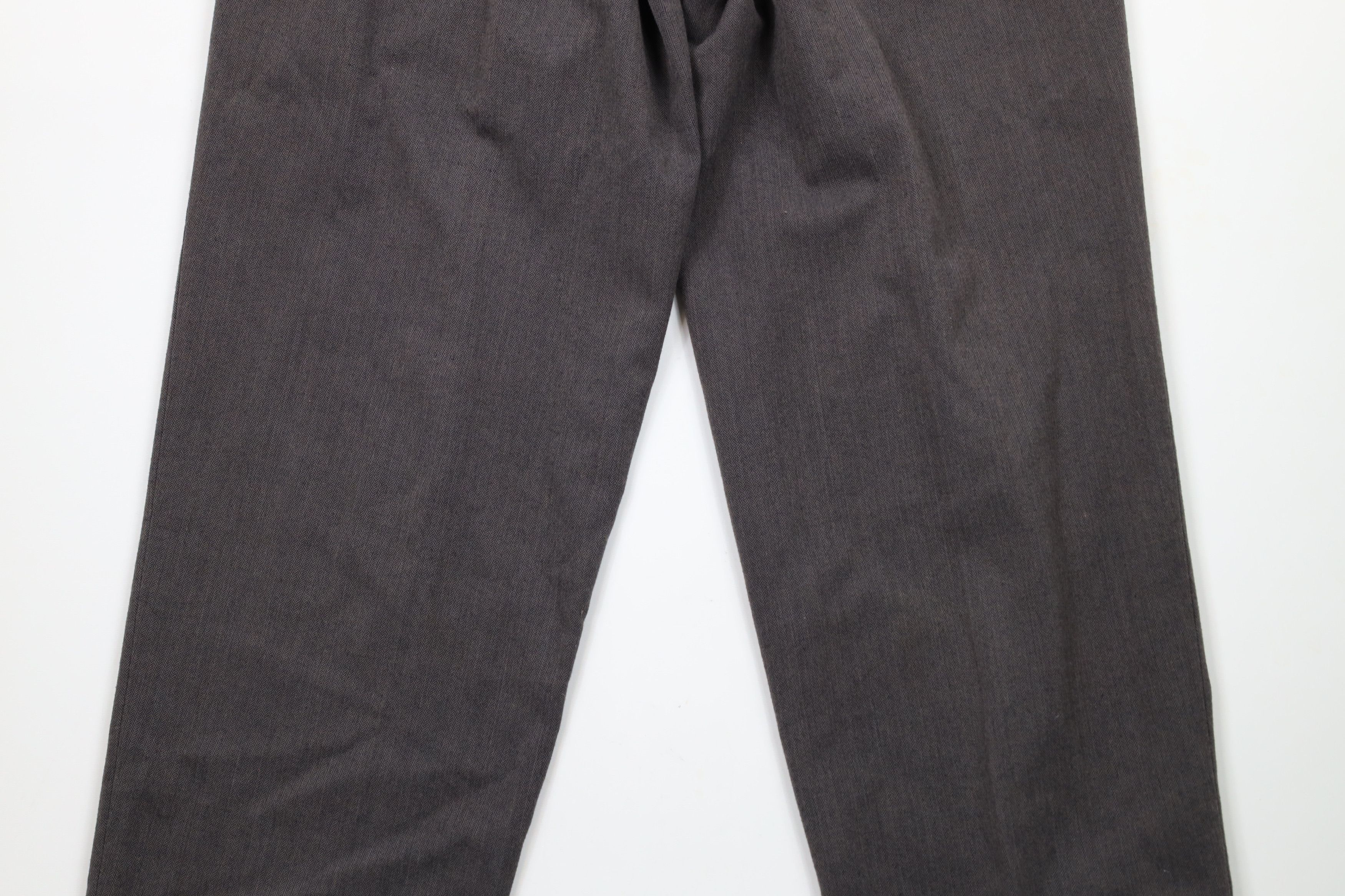 Vintage Vintage 90s Streetwear Wide Leg Herringbone Chino Pants Size US 34 / EU 50 - 12 Thumbnail