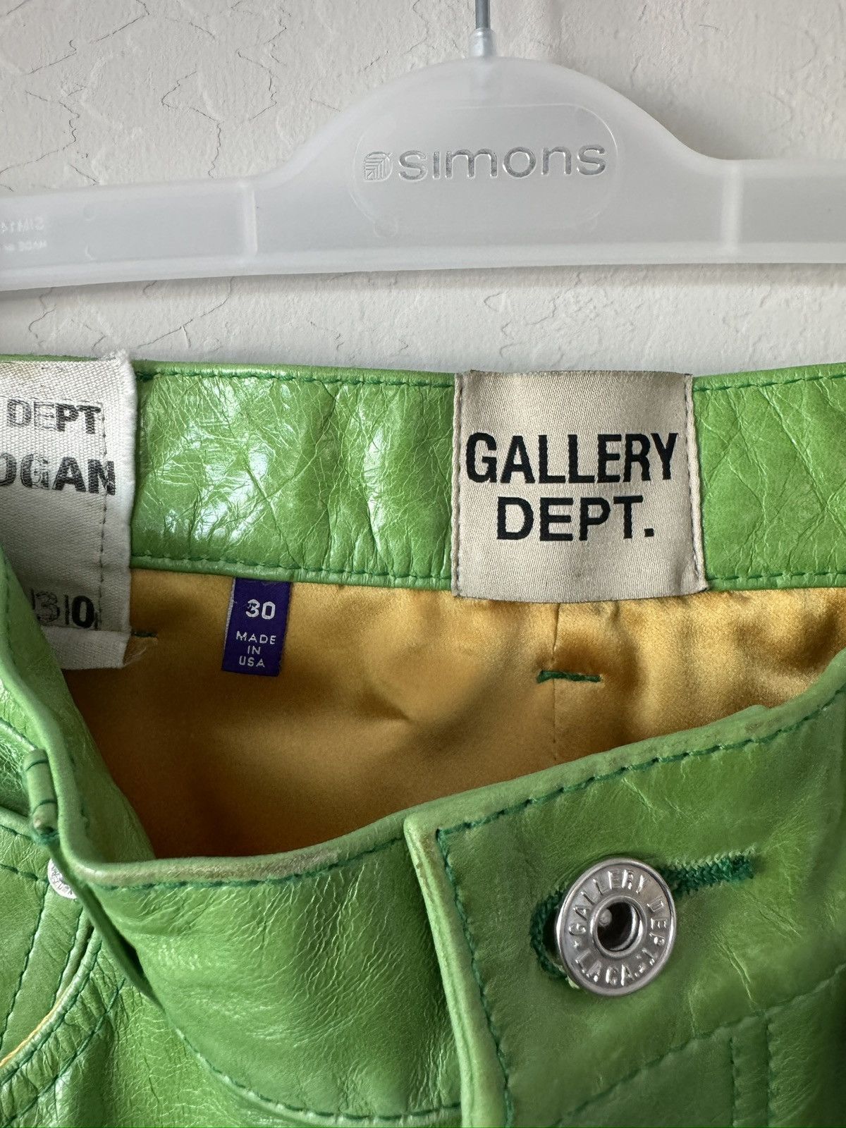 Gallery Dept. $6100 Green Leather Logan Pants Size US 30 / EU 46 - 5 Thumbnail