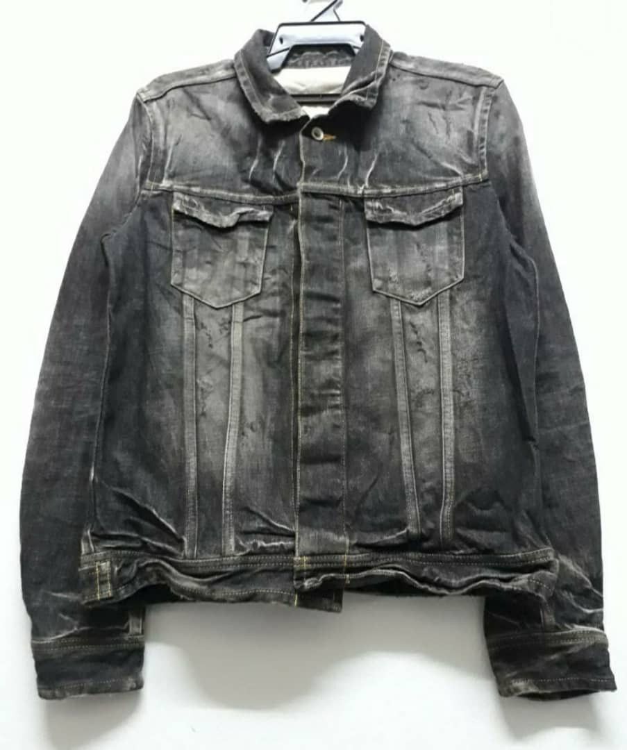 Issey Miyake 💥Tete homme distressed grey colour denim Jacket Size US M / EU 48-50 / 2 - 7 Thumbnail