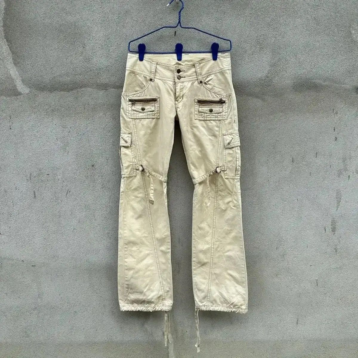 If Six Was Nine ‼️ FLARE BOOTCUT🔥AVIREX PARACHUTTE BONDAGE PUNK CARGO PANTS Size US 29 - 1 Thumbnail