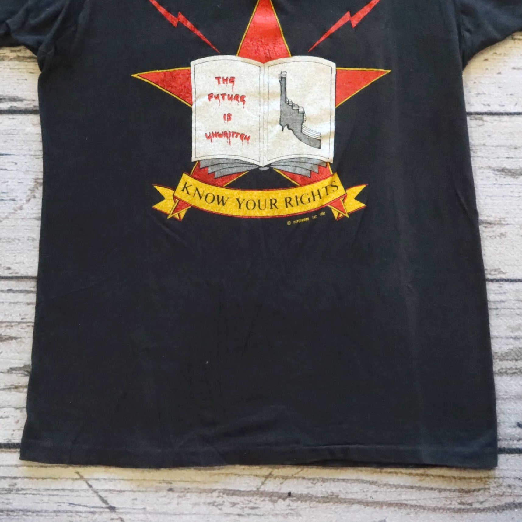 Vintage VINTAGE The Clash Combat Rock Tshirt North American Campaign Black L Mens Size US L / EU 52-54 / 3 - 3 Thumbnail
