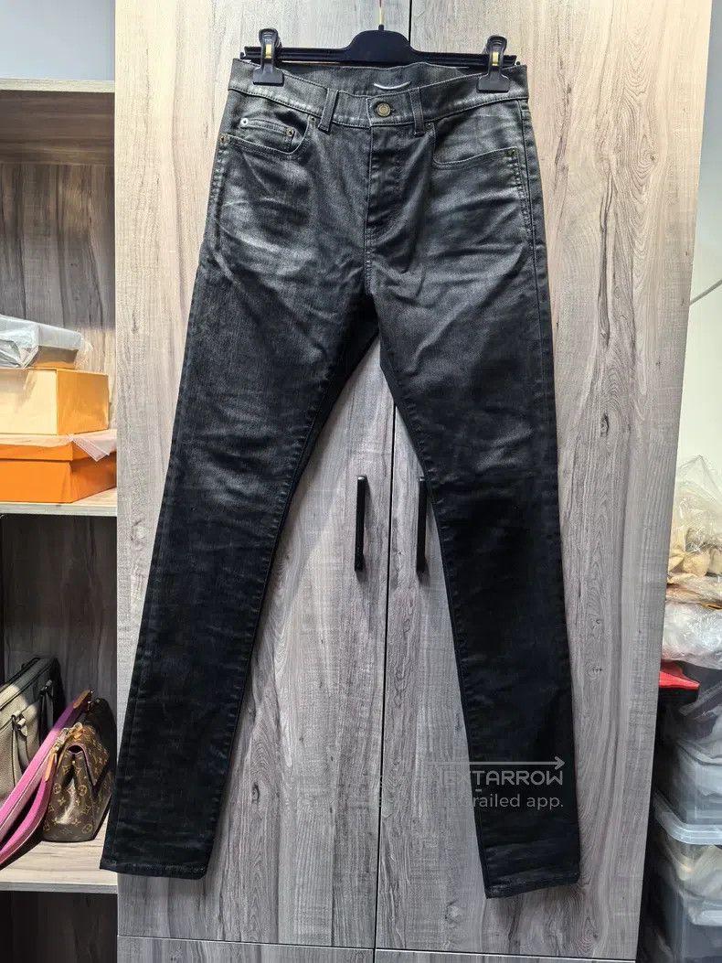 Saint Laurent Paris Saint Laurent Paris Men's knee patch leather zipper denim Size US 29 - 1 Thumbnail