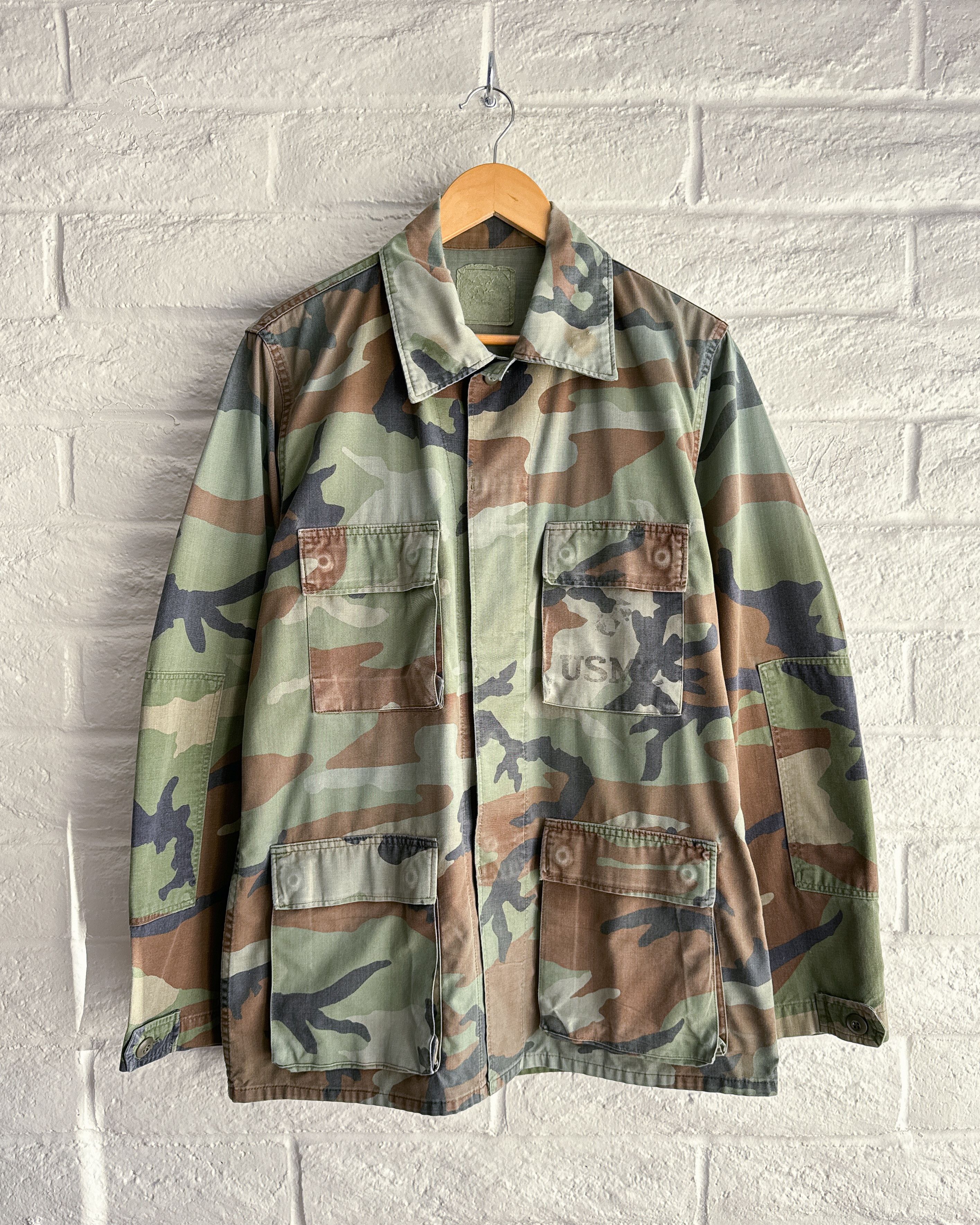 Vintage Vintage 90s USMC Marine Woodland Camo Combat Jacket Men’s M Size US M / EU 48-50 / 2 - 1 Thumbnail