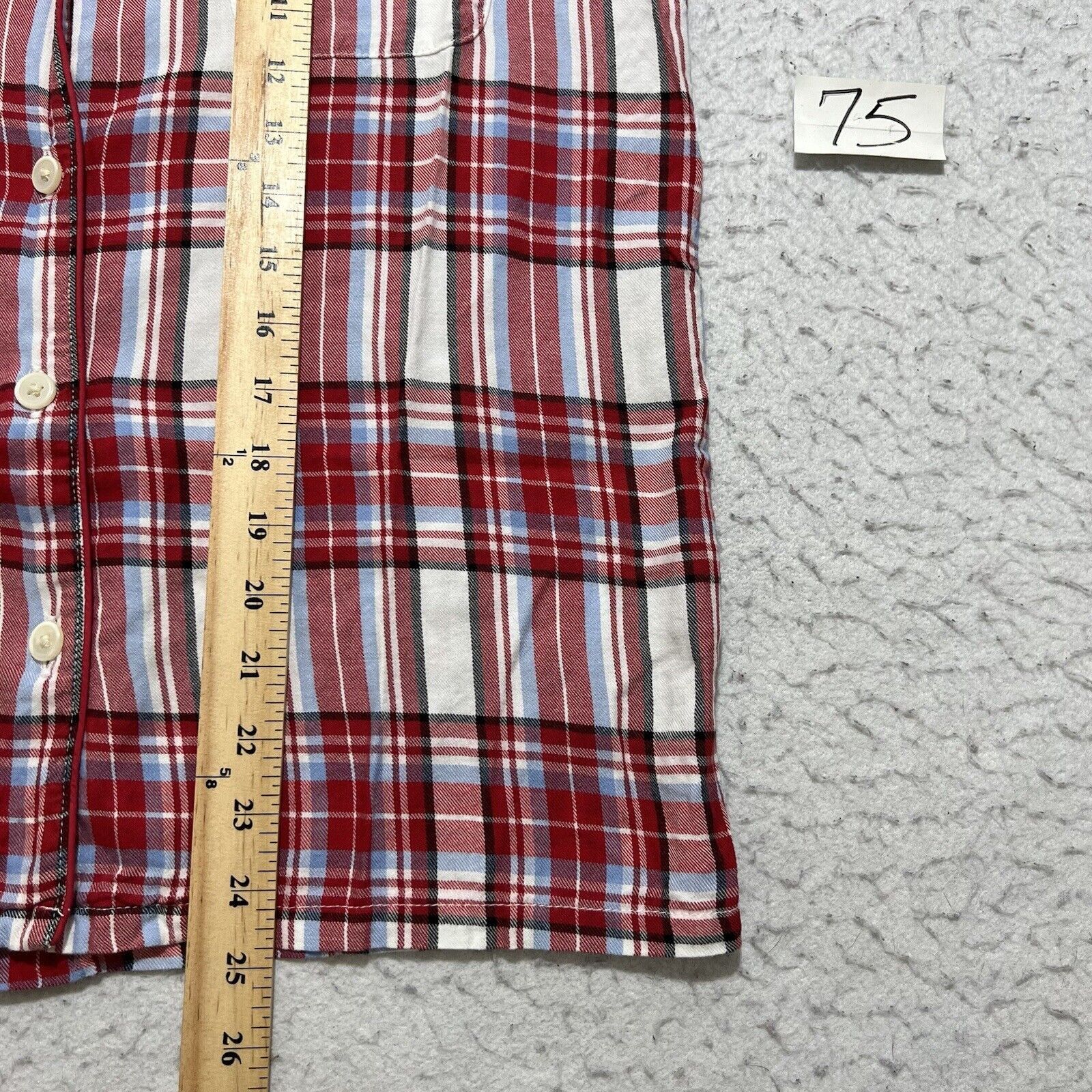 J.Crew J. Crew Button Up Flannel Collared Shirt Red Plaid Top Size XS / US 0-2 / IT 36-38 - 9 Thumbnail